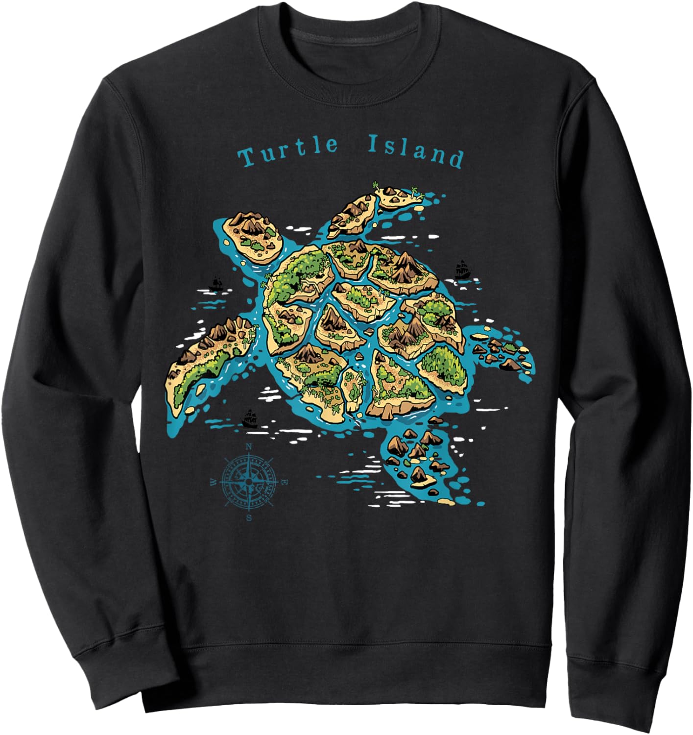 Turtle Island Shirt North America Native Reptile Turtle Sweatshirt - Sweatshirt | Black