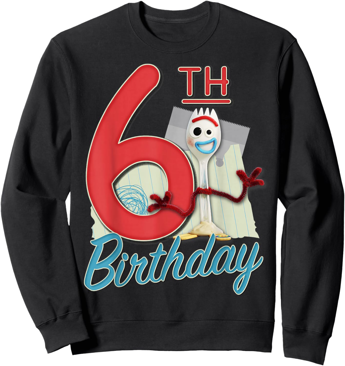 Disney Pixar Toy Story 4 Forky 6th Birthday Sweatshirt - Sweatshirt | Black