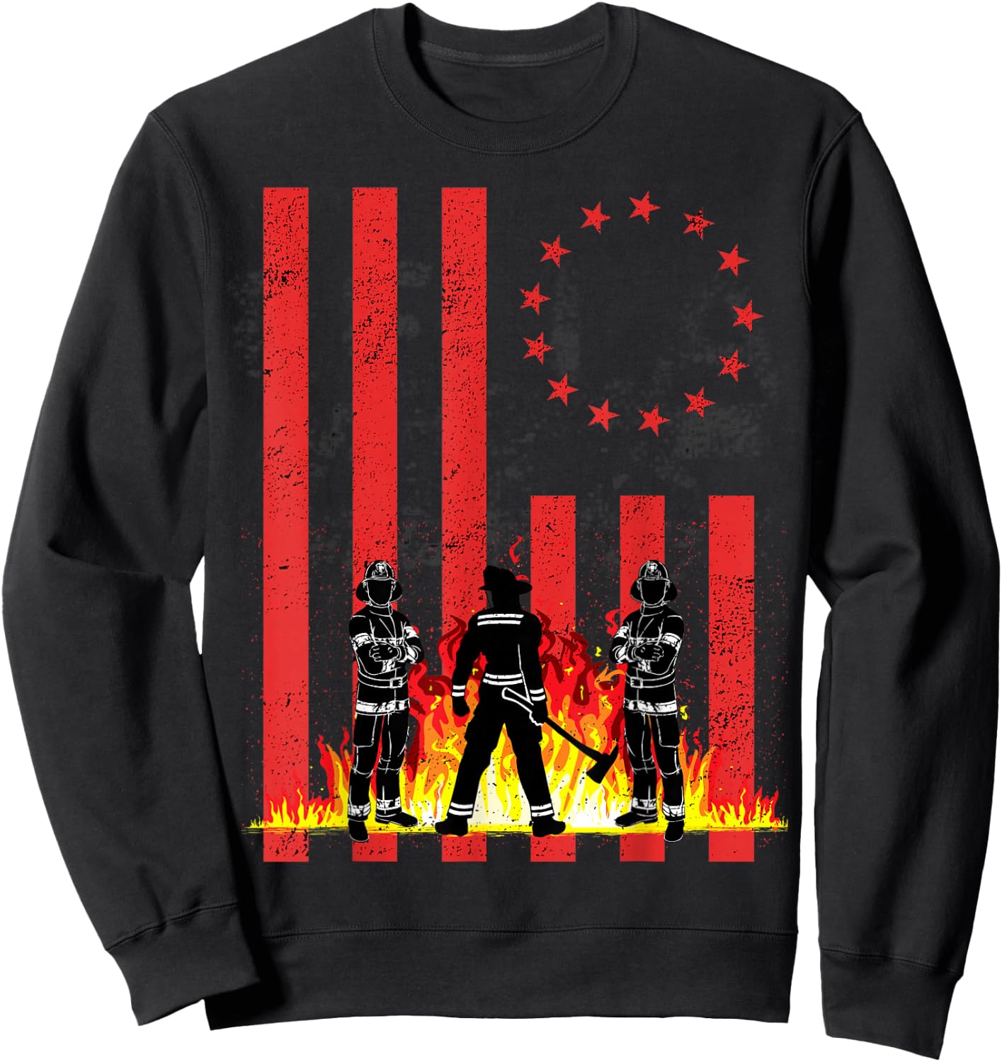 Rush tunnel to tower - Red Betsy Ross Flag Gift Sweatshirt - Sweatshirt | Black