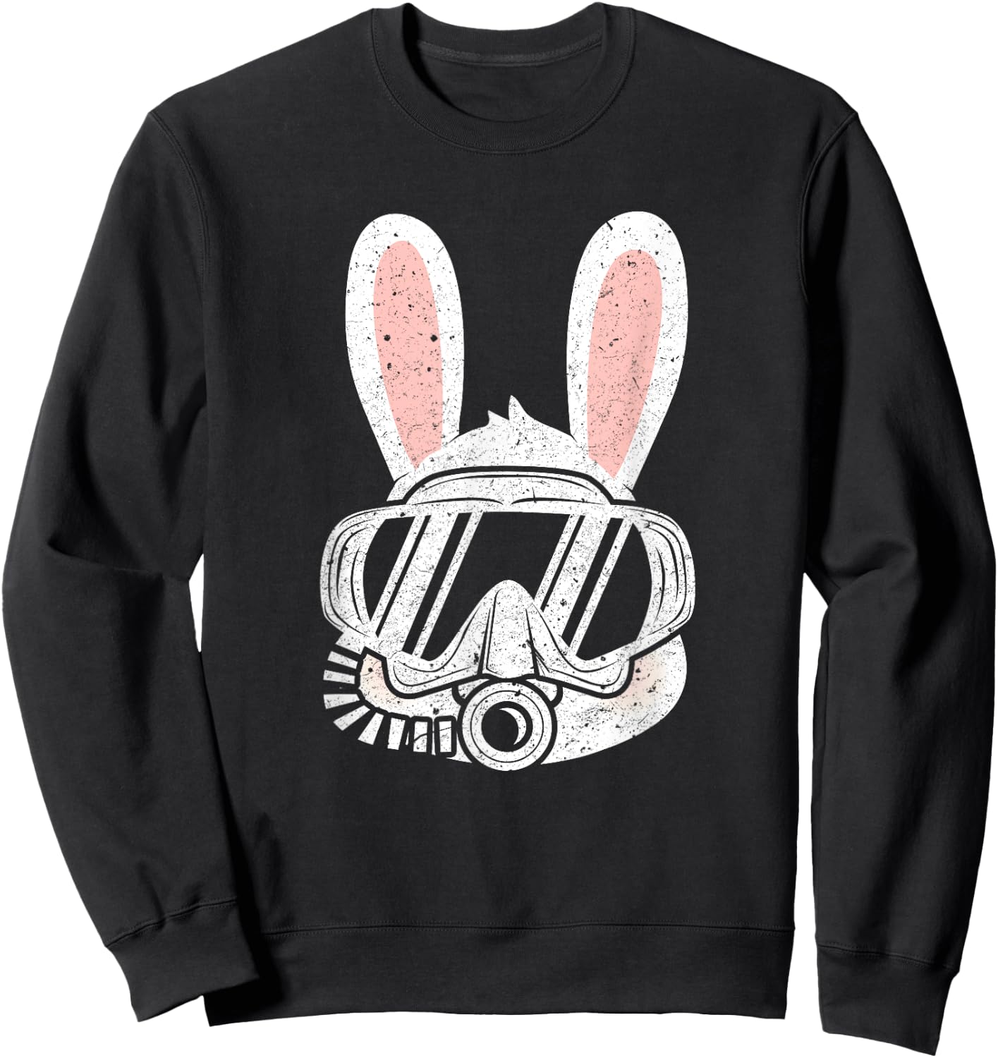 Diving Easter Bunny funny Rabbit Mask Egg Dive design & Gift Sweatshirt - Sweatshirt | Black