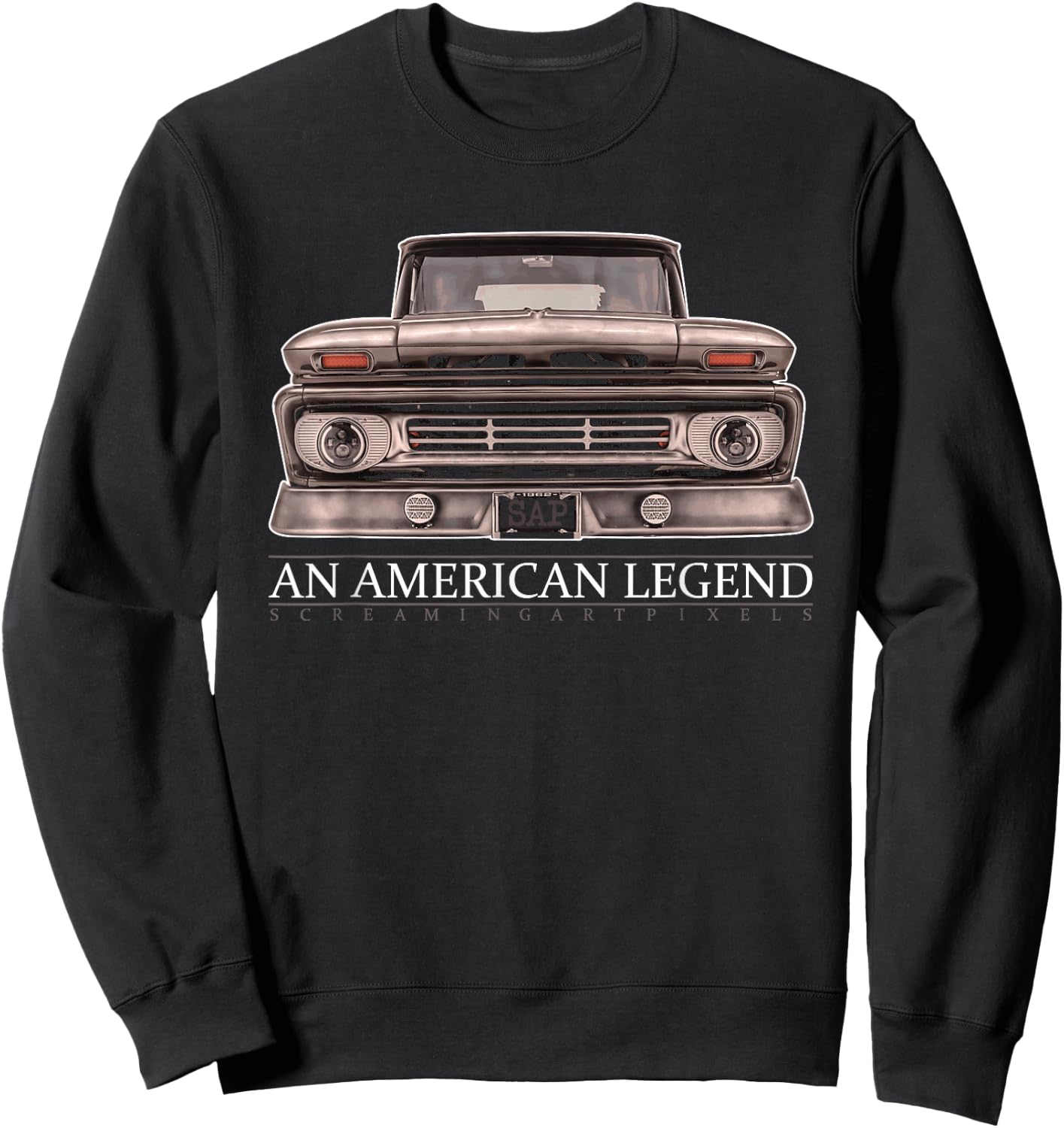 1962 Custom, C10 Truck, Classic C10 Truck Grille Sweatshirt - Sweatshirt | Black
