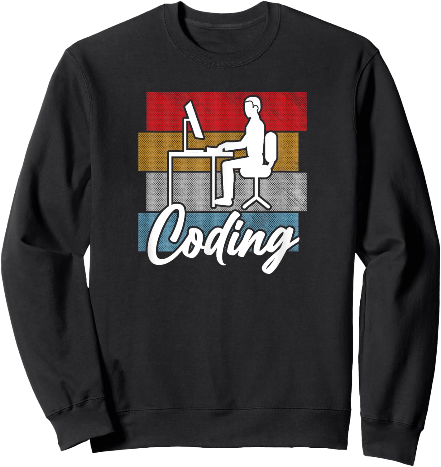 Coding Retro Vintage - Programmer Developer Computer Science Sweatshirt - Sweatshirt | Black