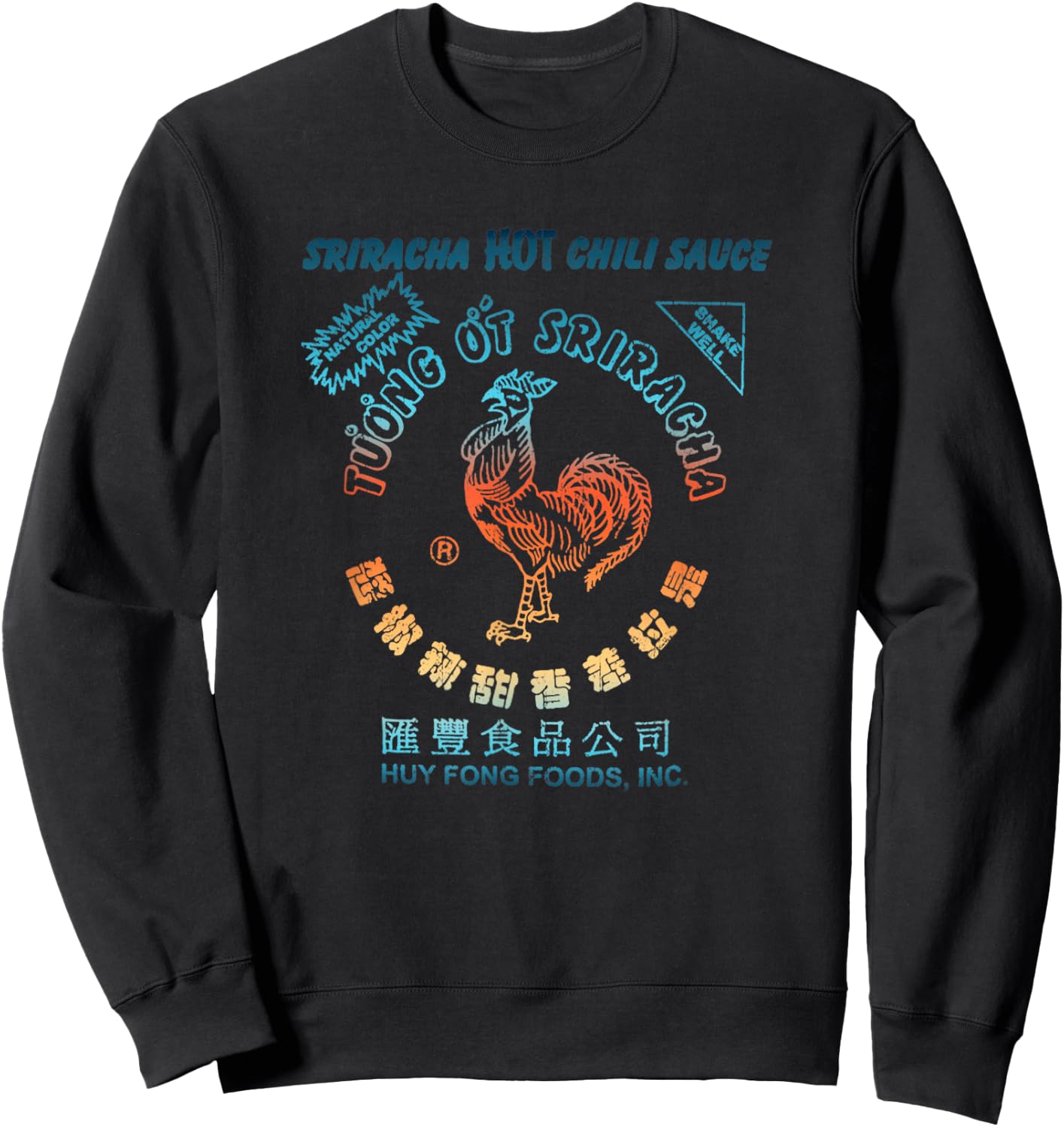 Vintage Funny Sriracha Hot Chili Sauce Gift Sweatshirt - Sweatshirt | Black