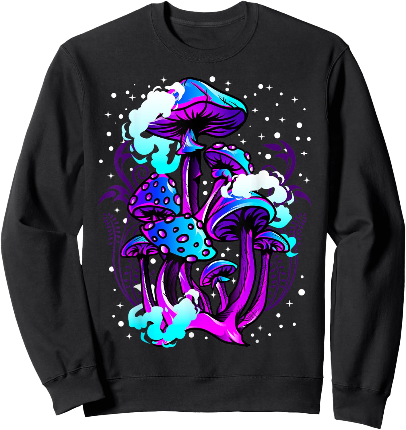 Cool Psychedelic Magic Shrooms Morel Portobello Mushrooms Sweatshirt - Sweatshirt | Black