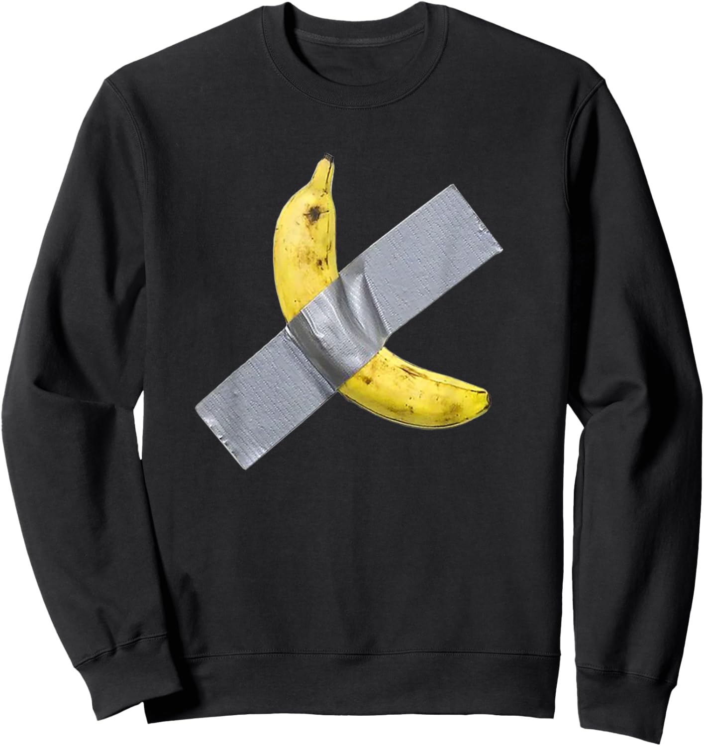 Funny Banana Duct Tape Art Sweatshirt - Sweatshirt | Black