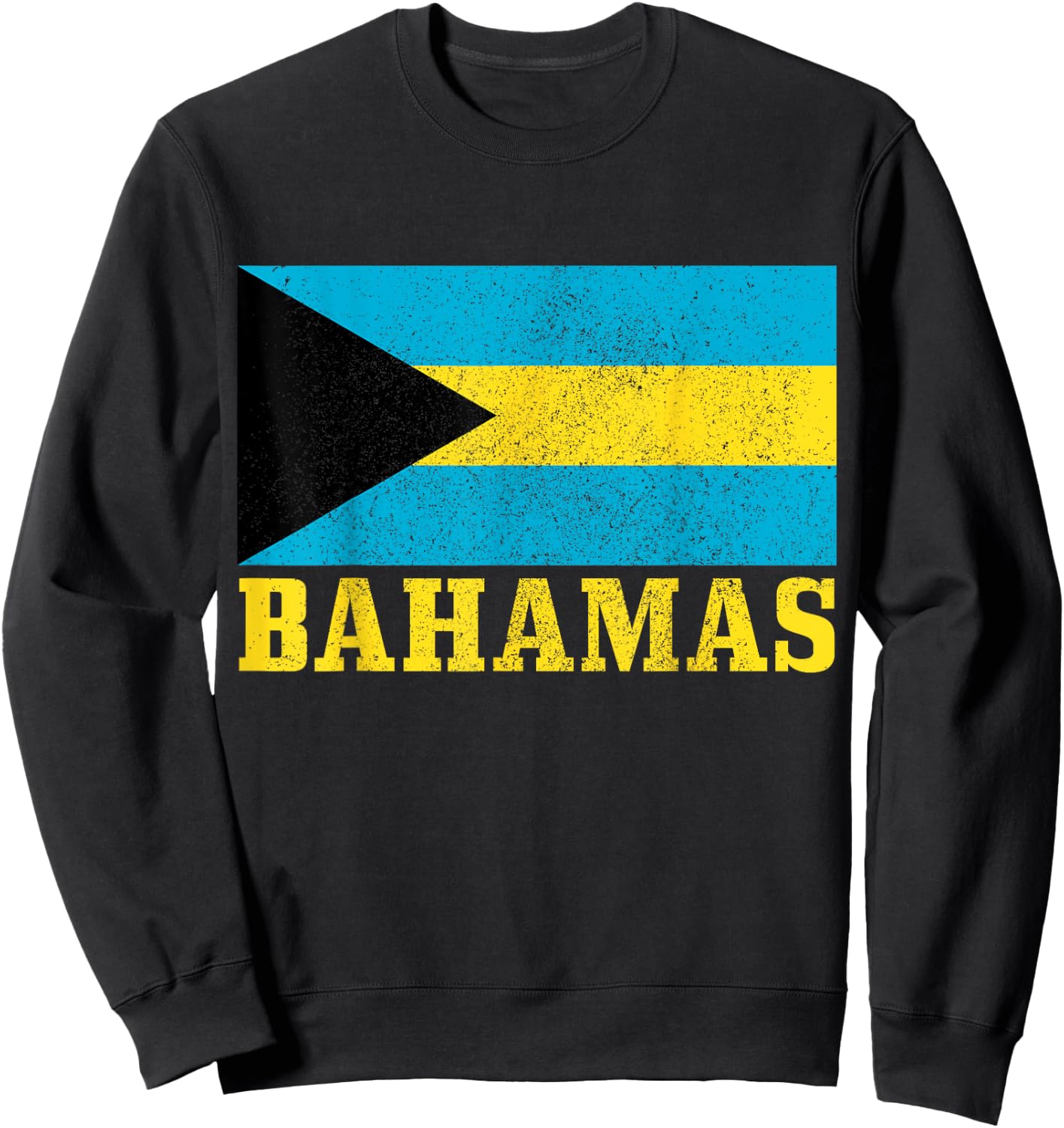 Bahamas Flag Vintage Caribbean Souvenir Sweatshirt - Sweatshirt | Black