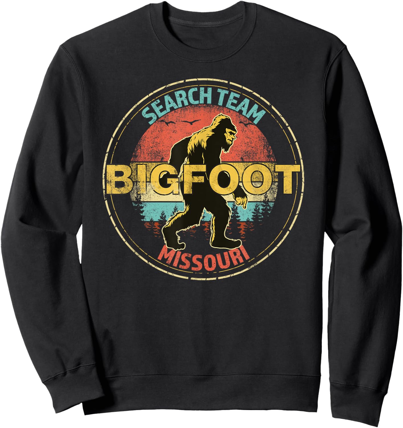 Missouri Bigfoot Search Team Sasquatch Merchandise Sweatshirt - Sweatshirt | Black