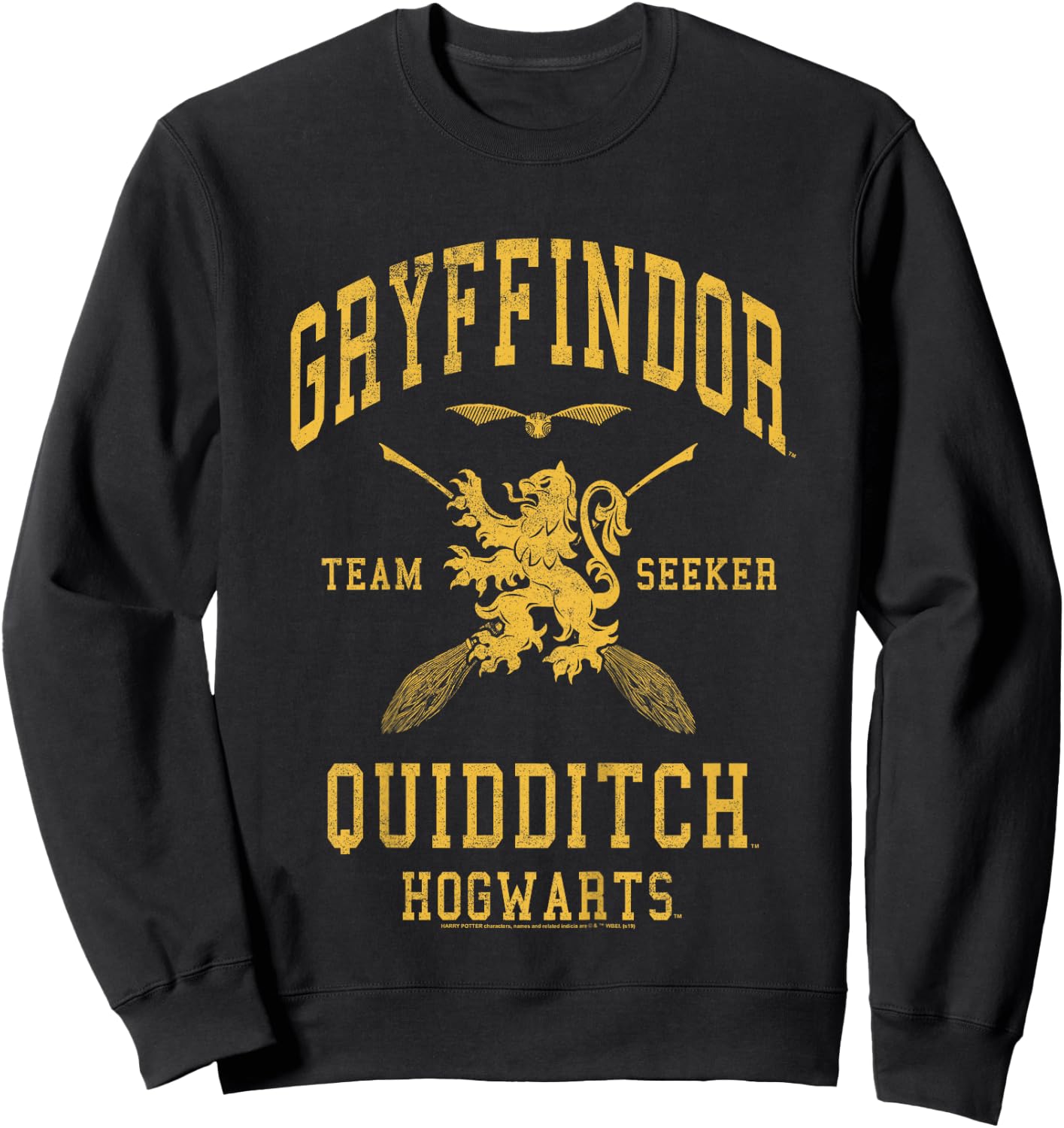 Kids Harry Potter Gryffindor Team Seeker Text Sweatshirt - Sweatshirt | Black