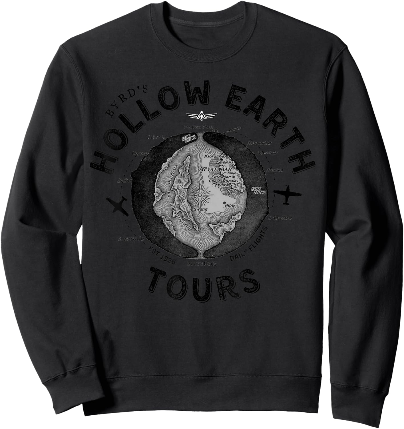 Byrd's Hollow Interior Earth Tours Gift Sweatshirt - Sweatshirt | Black