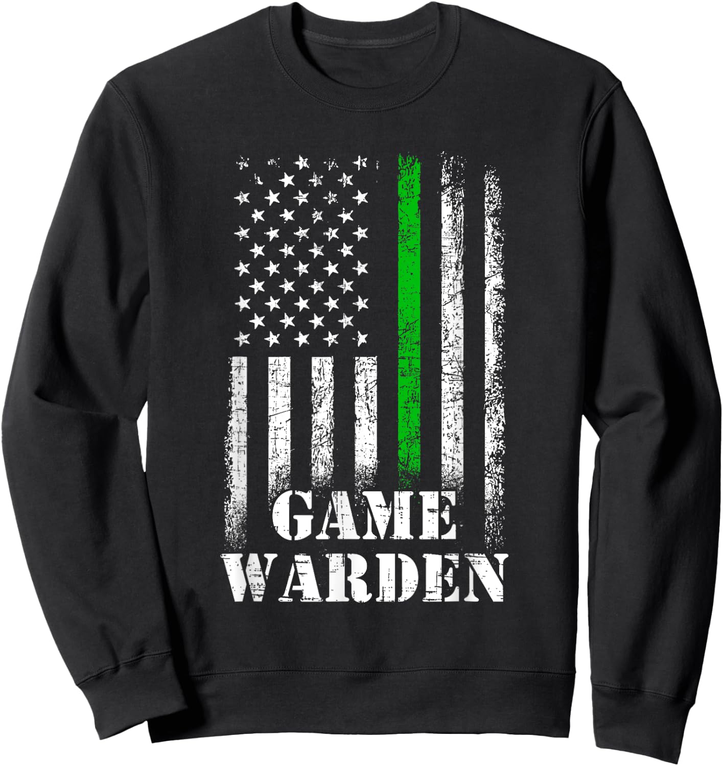 Game Warden American Flag, game warden Girls Kids Men Sweatshirt - Sweatshirt | Black