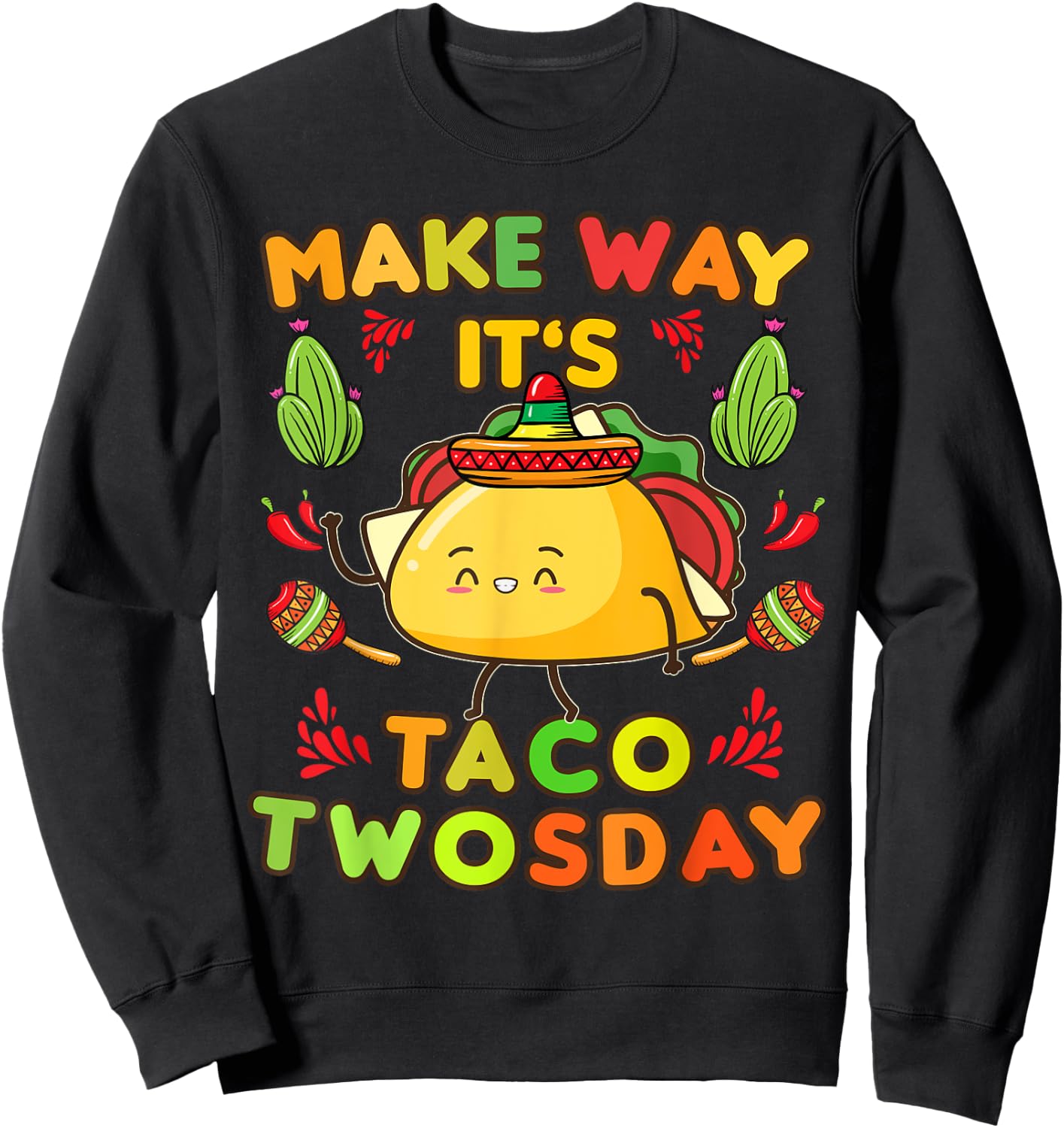 Taco Twosday Birthday Party 2nd Birthday party Taco Twosday Sweatshirt - Sweatshirt | Black
