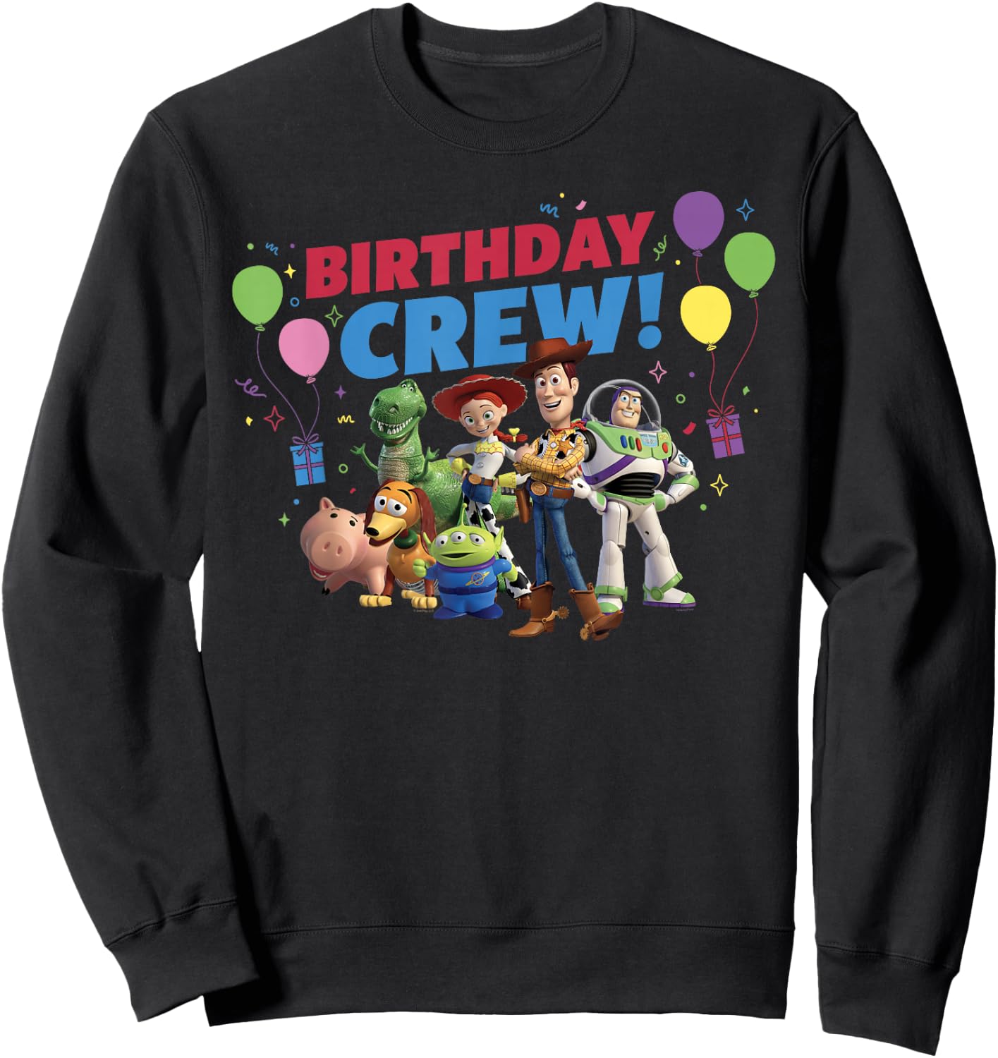 Disney and Pixar's Toy Story Family Party Birthday Crew Sweatshirt - Sweatshirt | Black