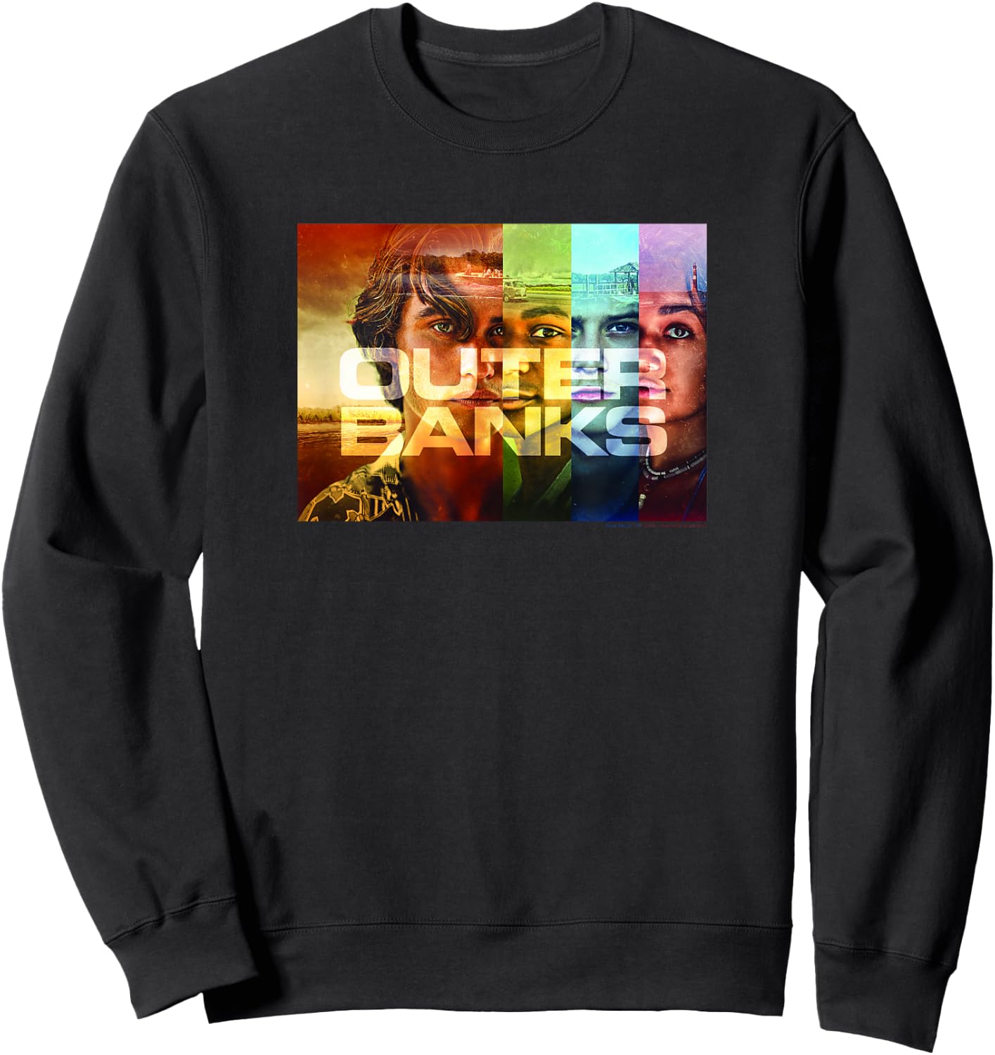 Outer Banks Character Panels Poster Sweatshirt - Sweatshirt | Black