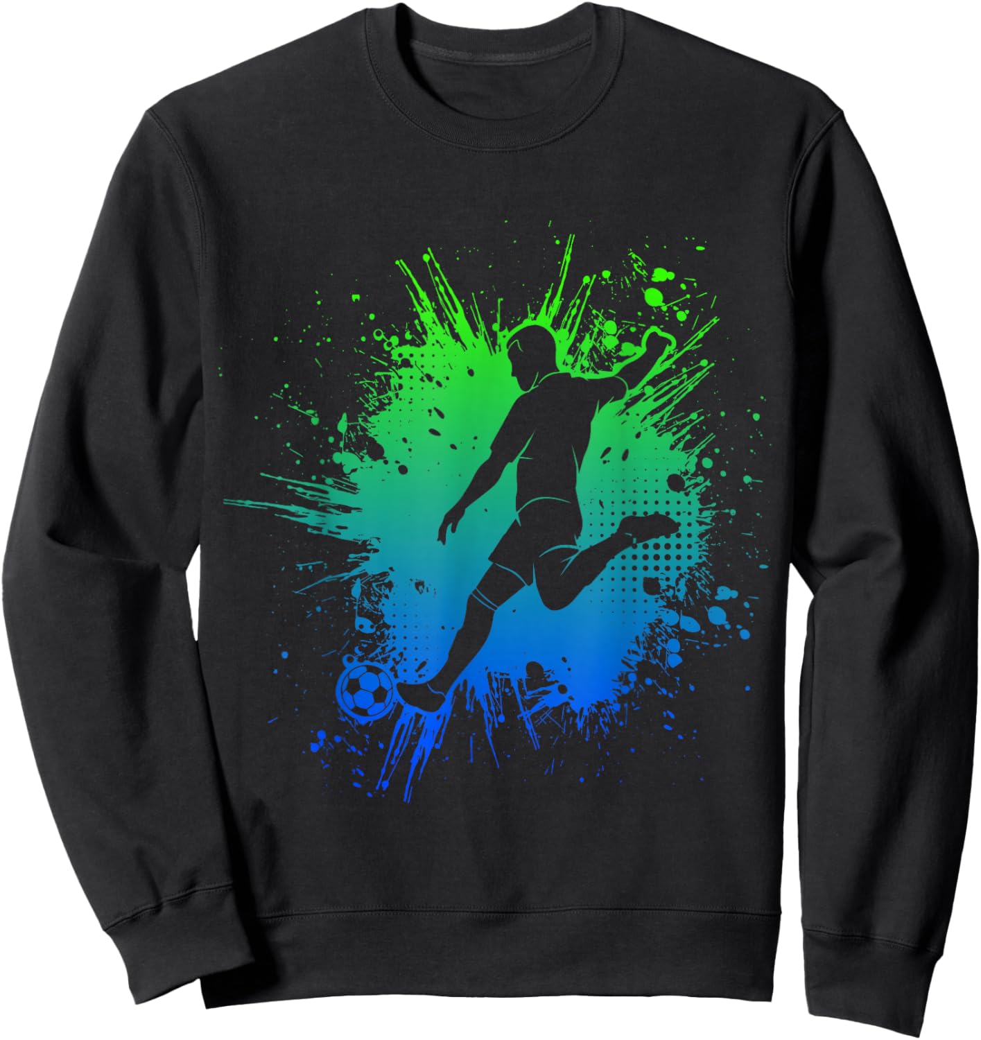 Footballer Football Boys Children Sweatshirt - Sweatshirt | Black