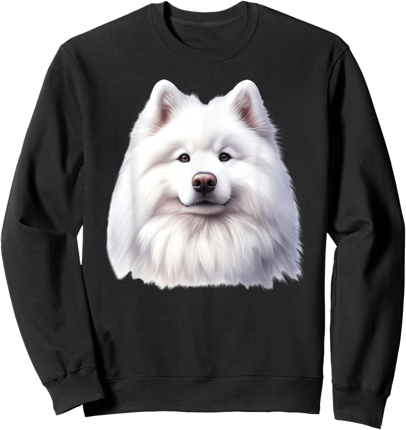 Samoyed Dog Portrait Sweatshirt - Sweatshirt | Black