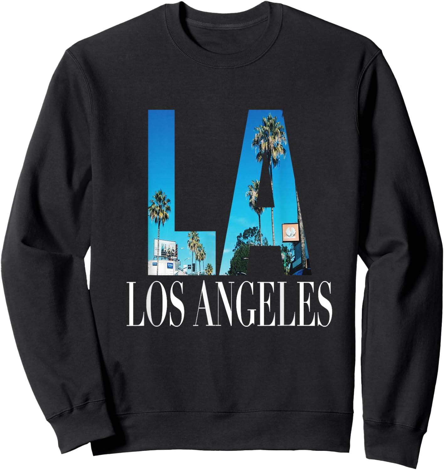 La Los Angeles California Souvenir Beach City West Coast Sweatshirt - Sweatshirt | Black