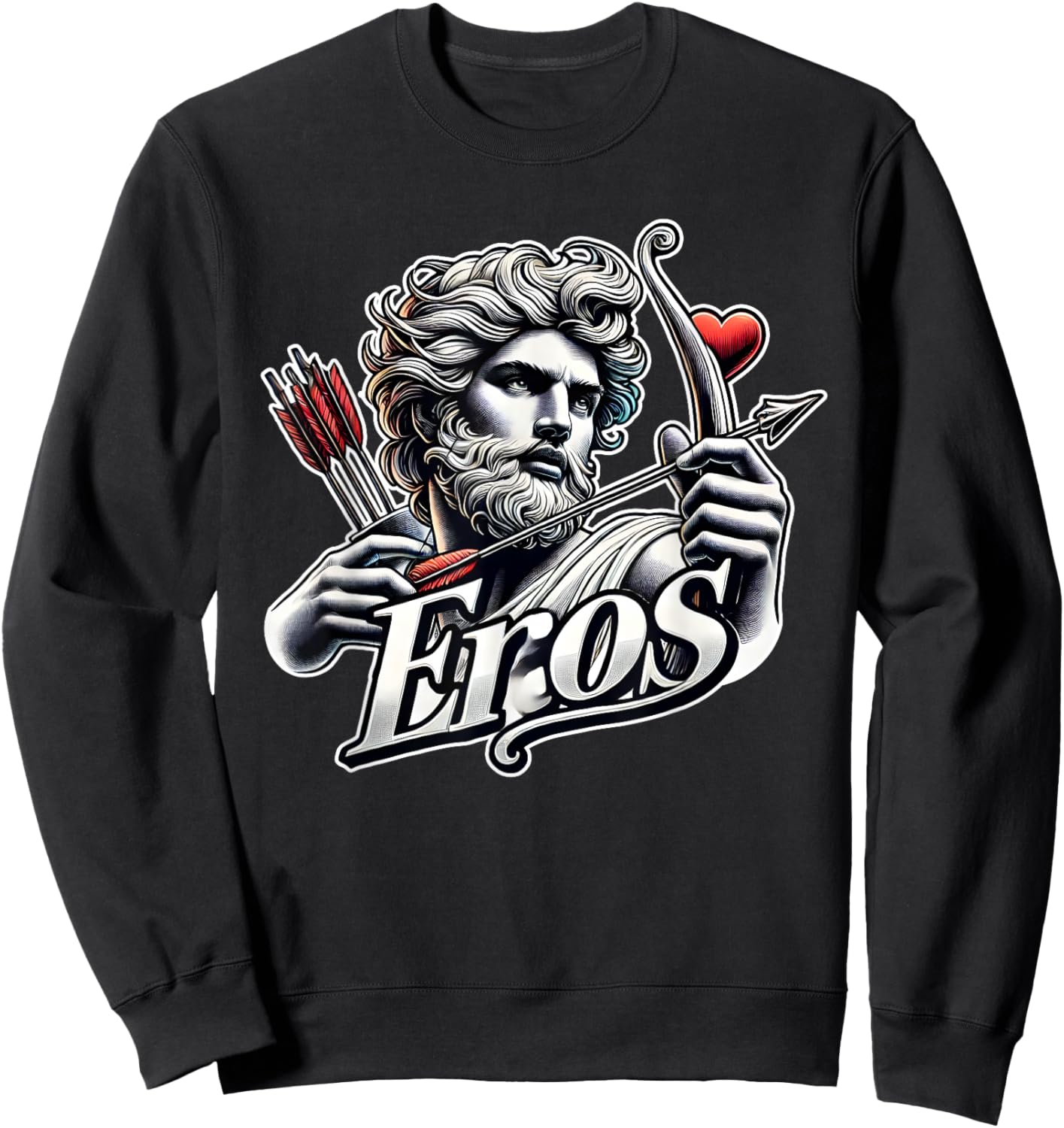Eros Greek God of Love Mythology Ancient Greece Sweatshirt - Sweatshirt | Black