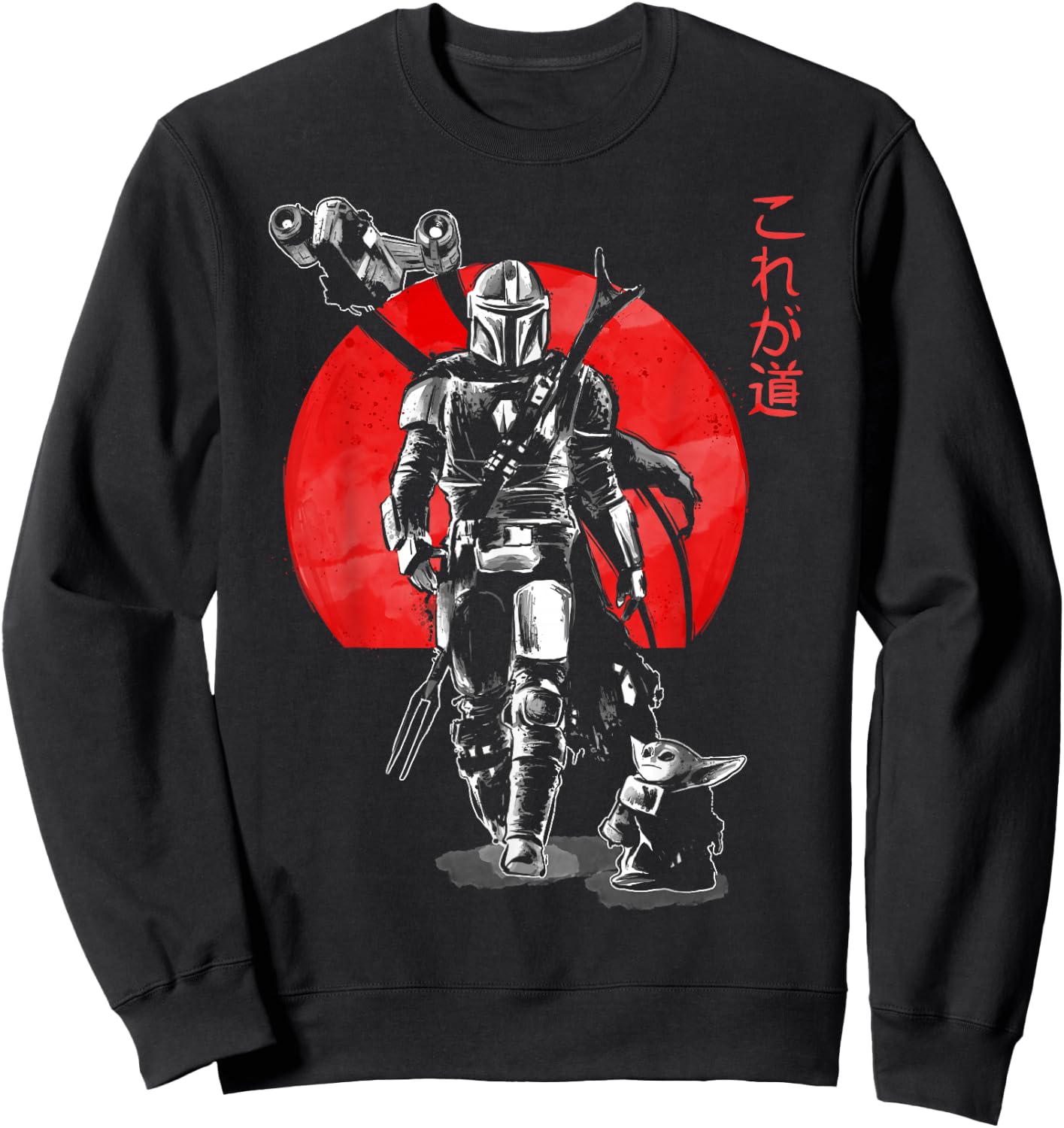 Star Wars: The Mandalorian Sumi Ink Portrait Sweatshirt - Sweatshirt | Black