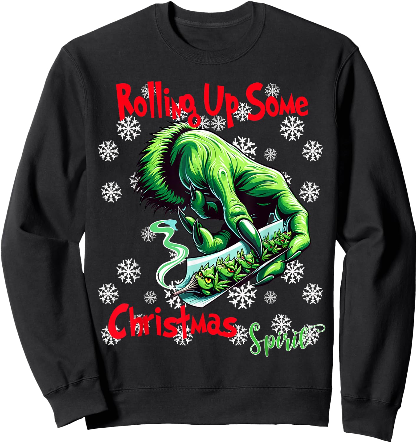 Rolling Up Some Christmas Spirit Christmas Tree Cakes Snack Sweatshirt - Sweatshirt | Black