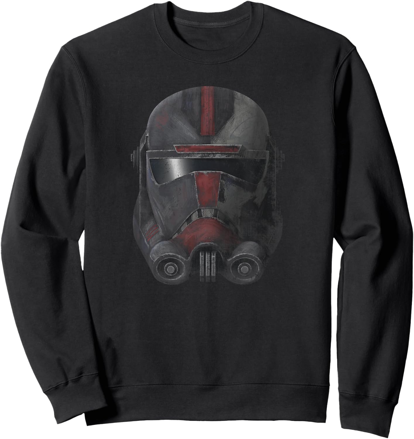 Star Was The Clone Wars The Bad Batch Hunter Helmet Sweatshirt - Sweatshirt | Black