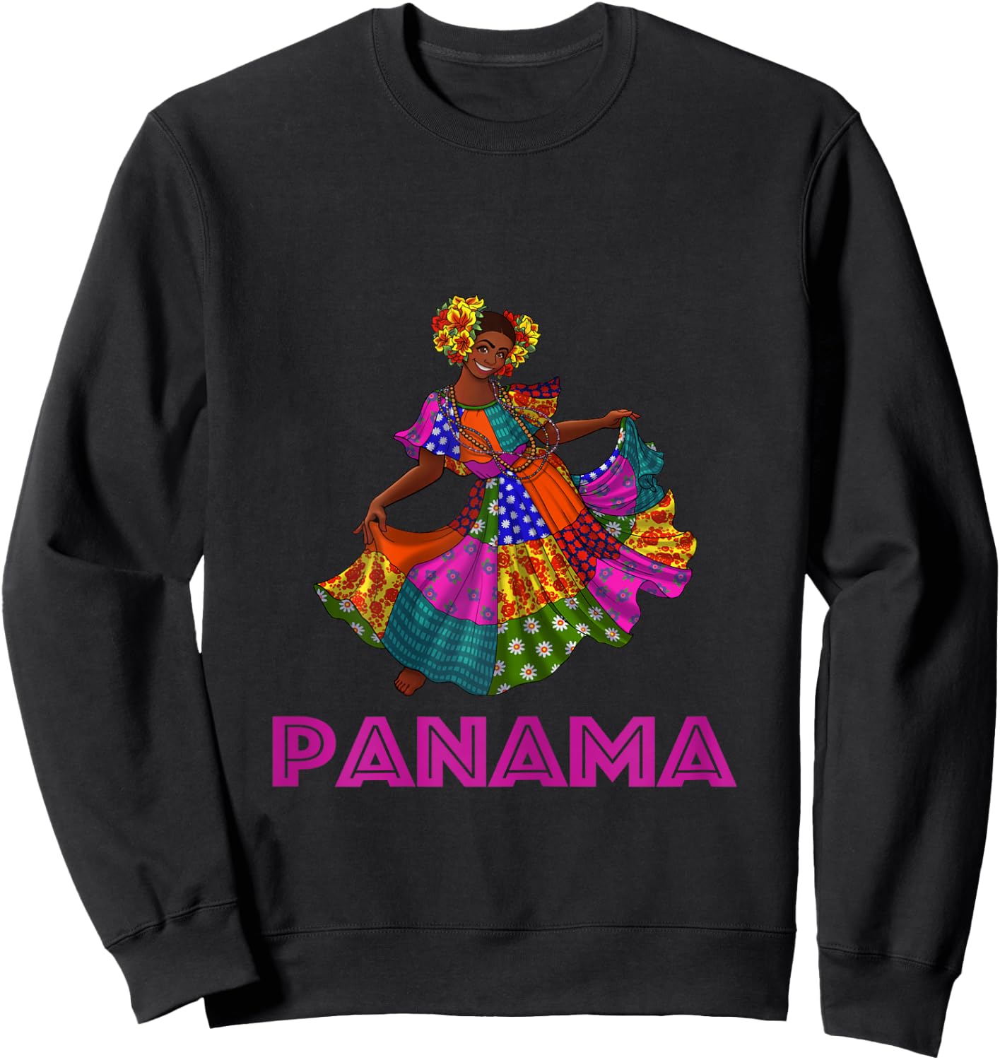 Panamanian Cultural Tourist Tea, Panama Pride & Heritage Sweatshirt - Sweatshirt | Black
