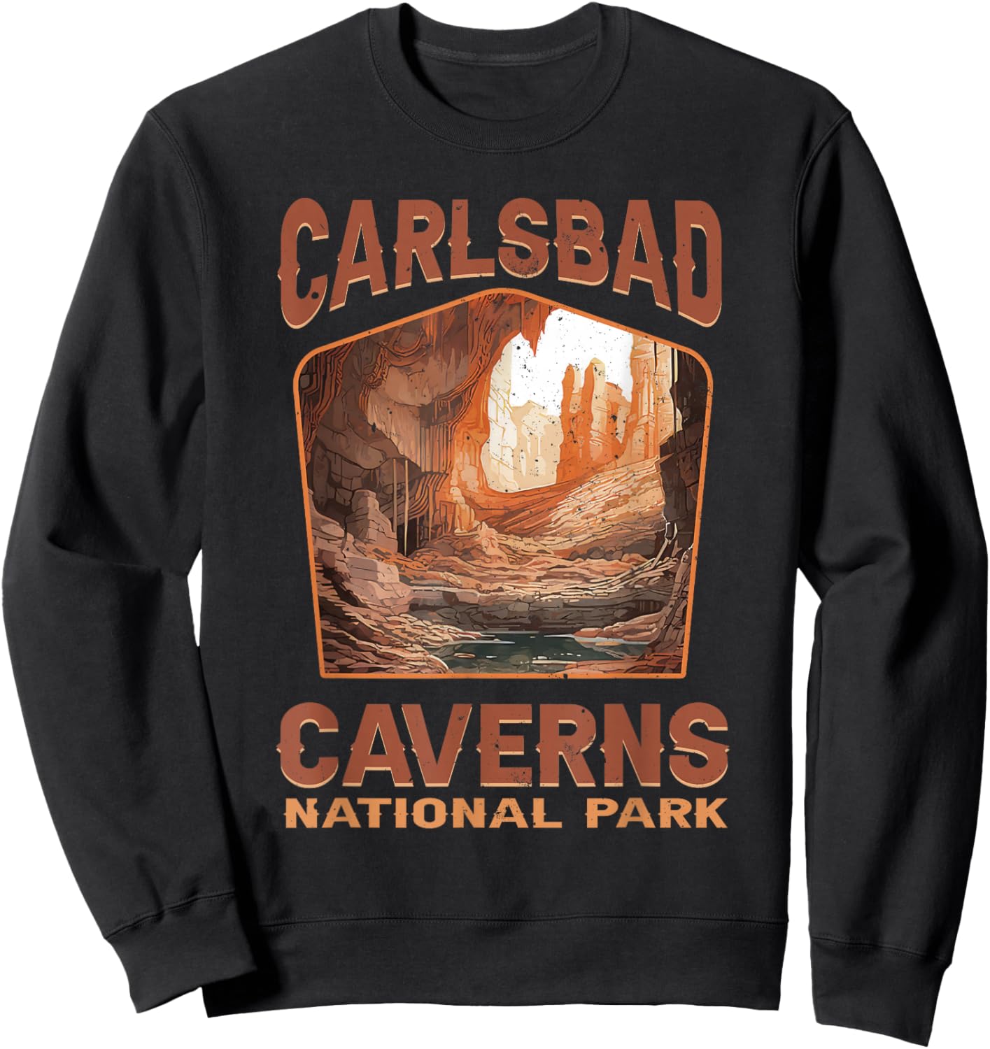 Carlsbad Caverns National Park New Mexico Nature Hike Sweatshirt - Sweatshirt | Black