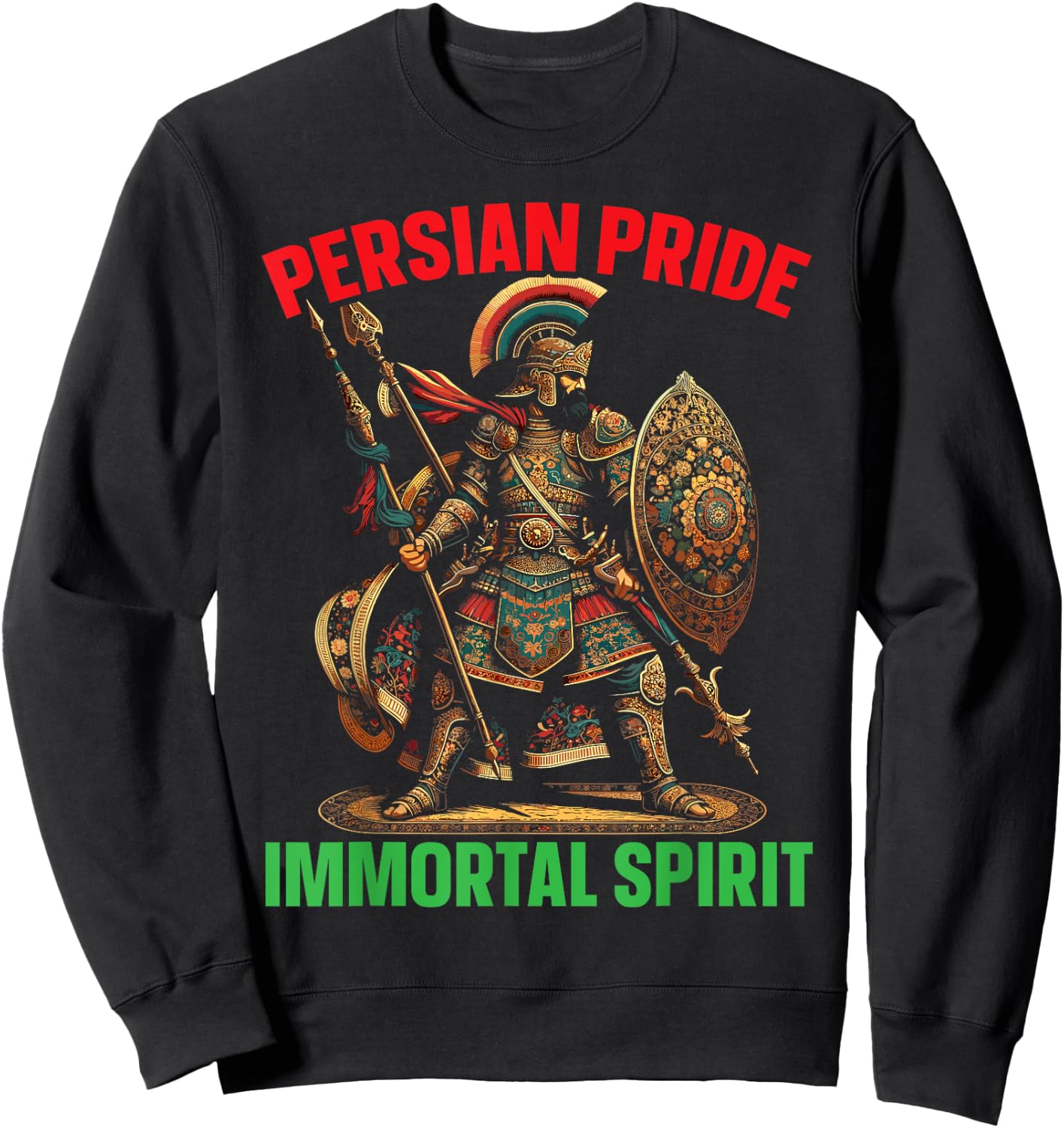 Persian Immortal Achaemenid Empire Persian Warrior Sweatshirt - Sweatshirt | Black