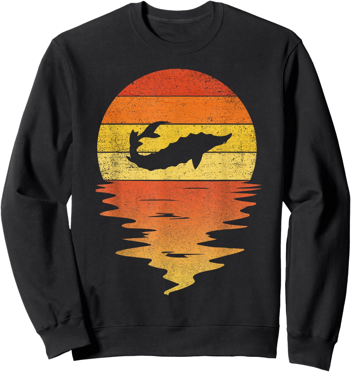 Sturgeon shirt retro sunset 70s vintage Sturgeon Sweatshirt - Sweatshirt | Black