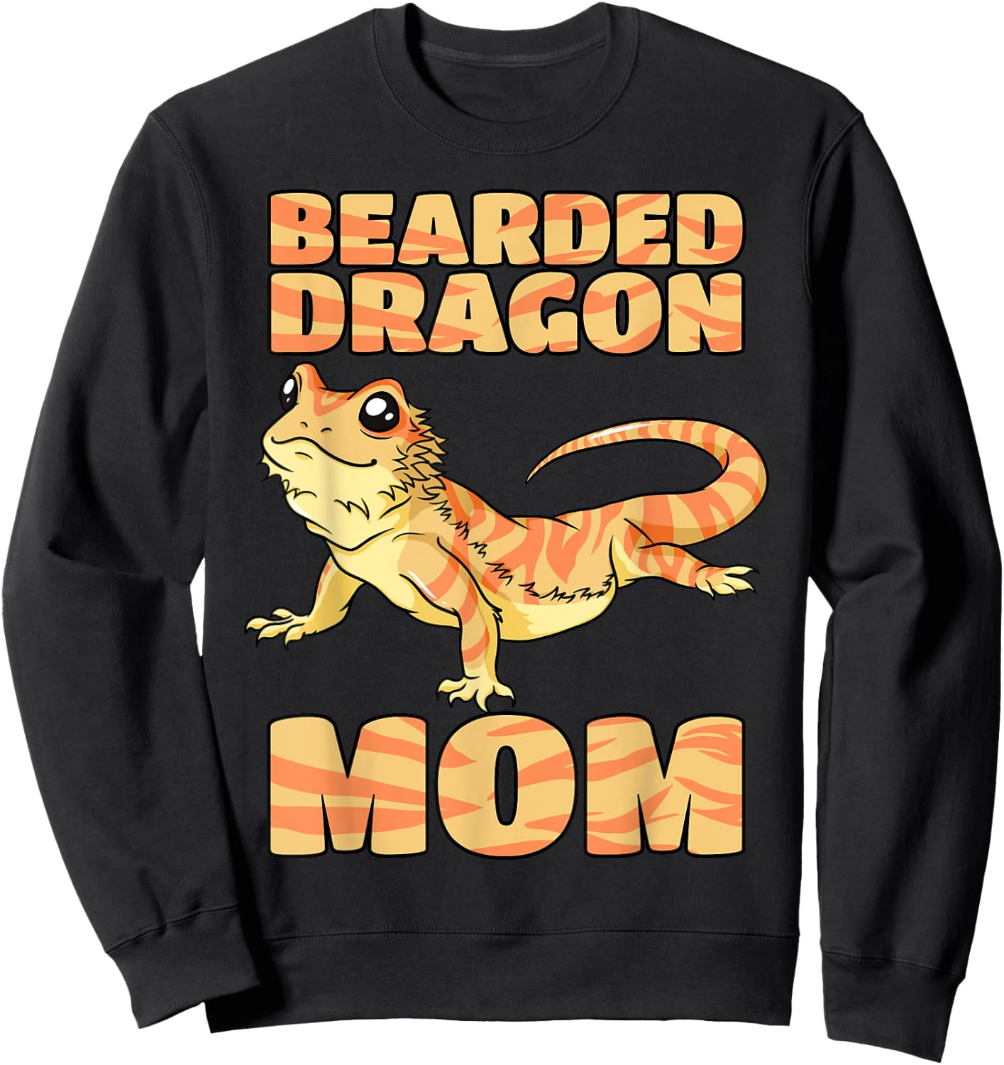 Bearded Dragon Mom Gecko Lizard Reptile Pet Mother's Day Sweatshirt - Sweatshirt | Black