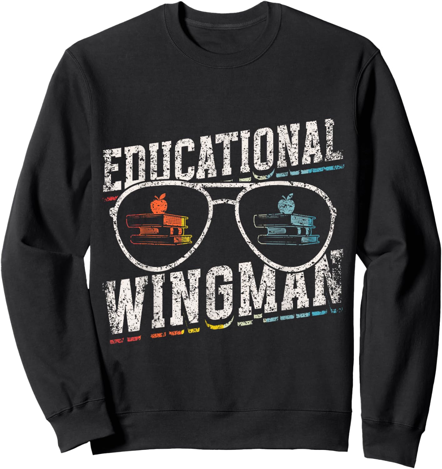 Educational Wingman Assisting Teacher Teaching Assistant Sweatshirt - Sweatshirt | Black