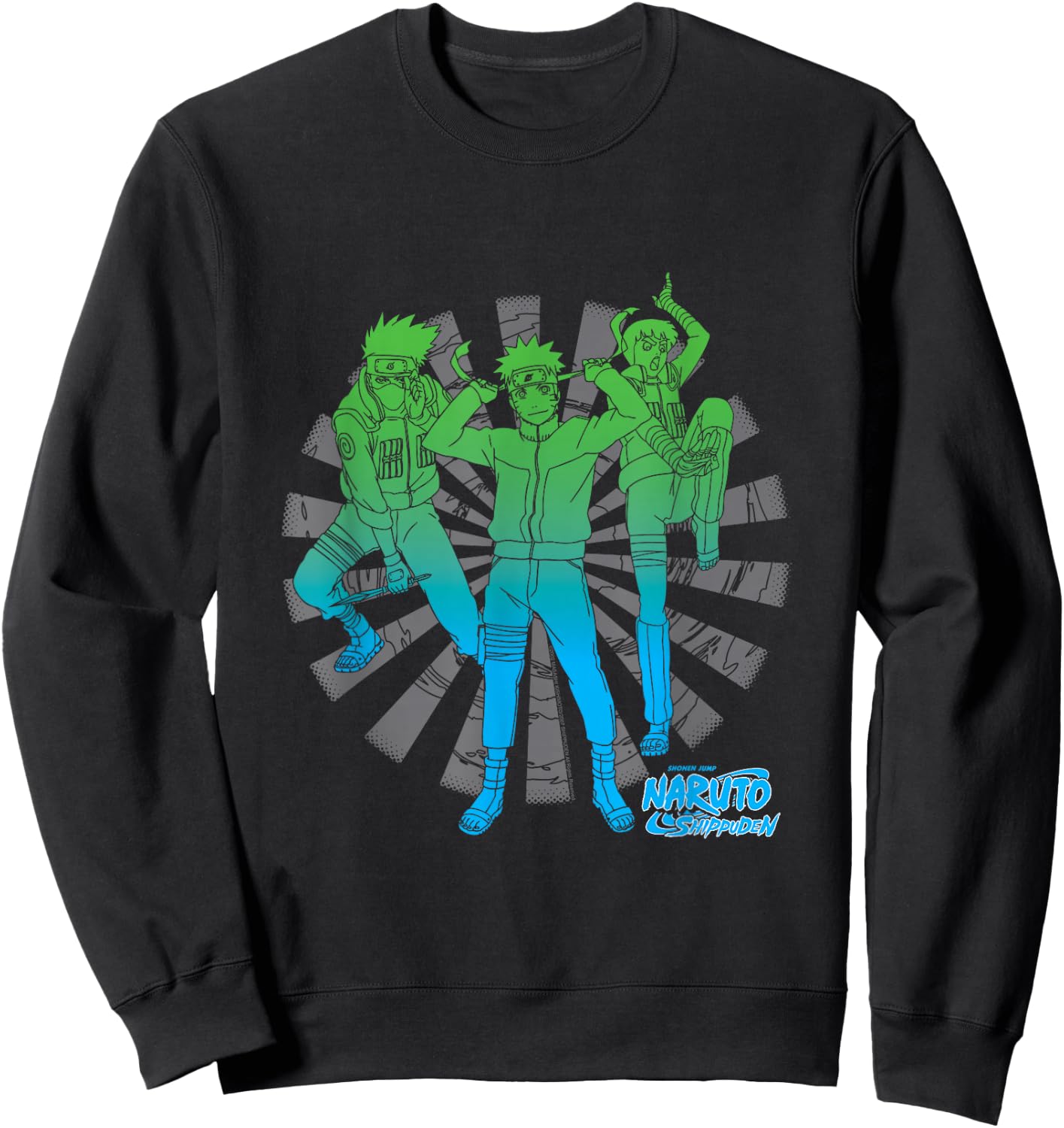 Naruto Shippuden Naruto Rock Lee Kakashi Anime Sweatshirt - Sweatshirt | Black