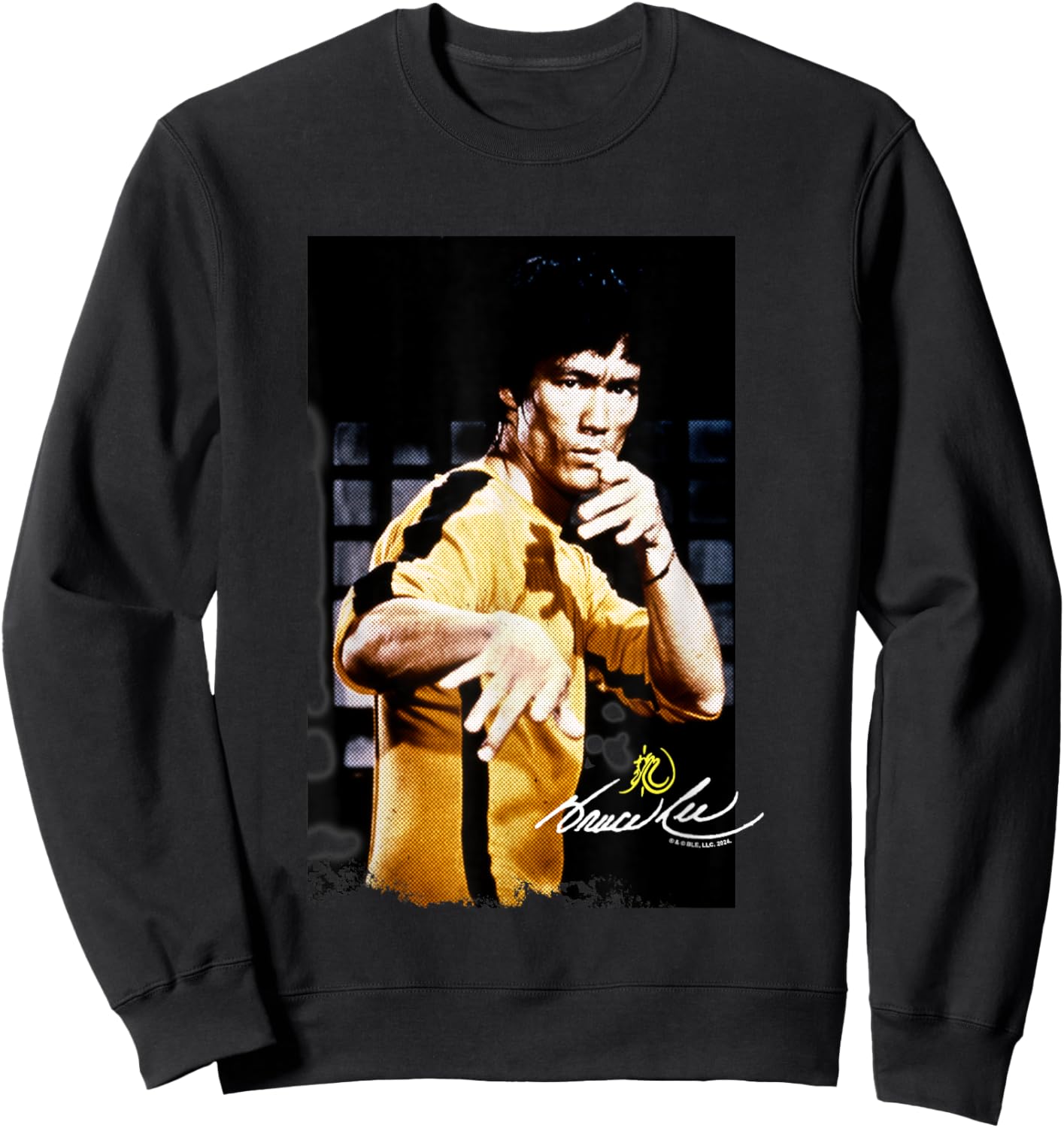 Bruce Lee Game of Death Iconic Yellow Suit Poster Vintage Sweatshirt - Sweatshirt | Black