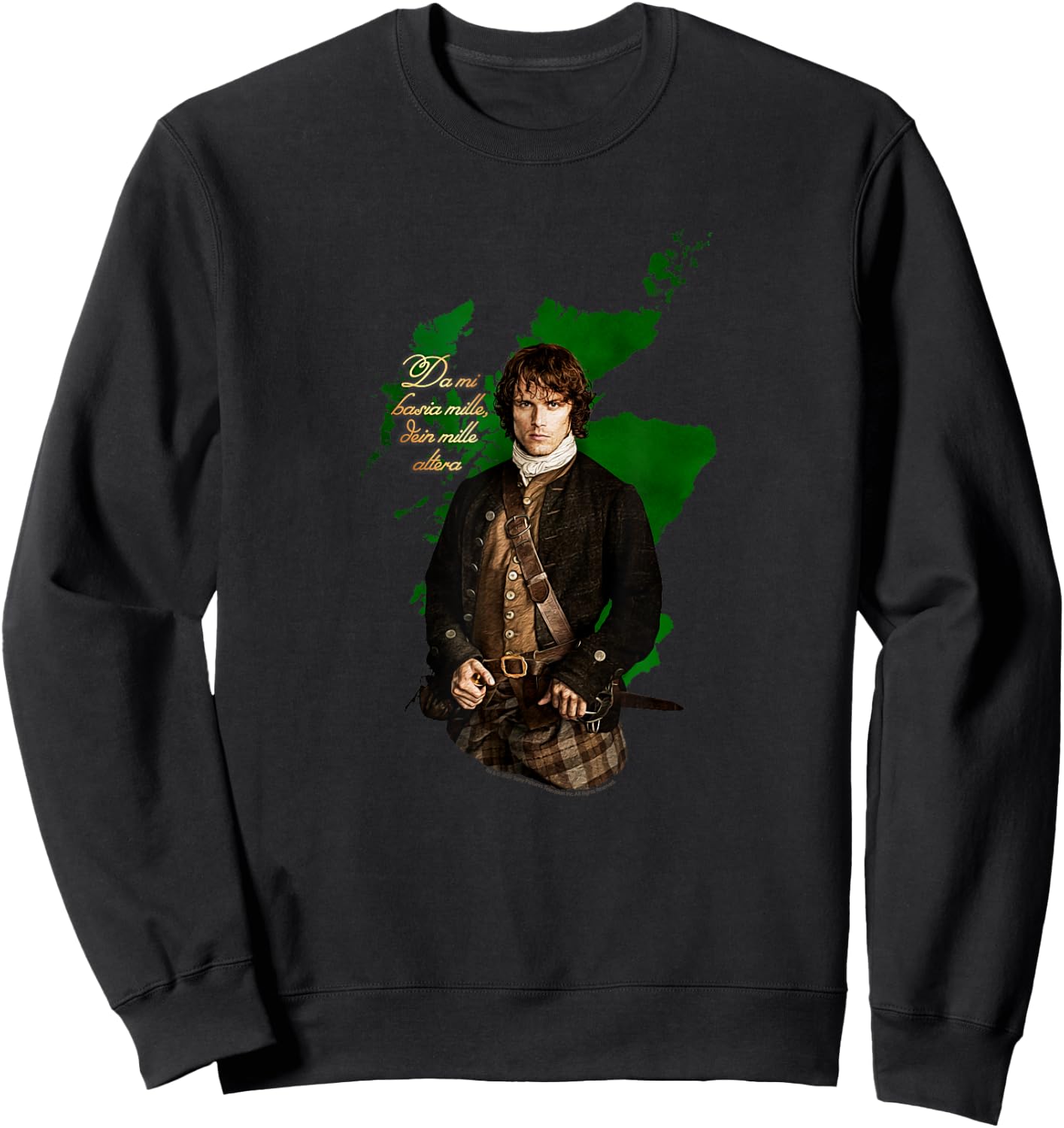 Outlander Jamie with Map Sweatshirt - Sweatshirt | Black