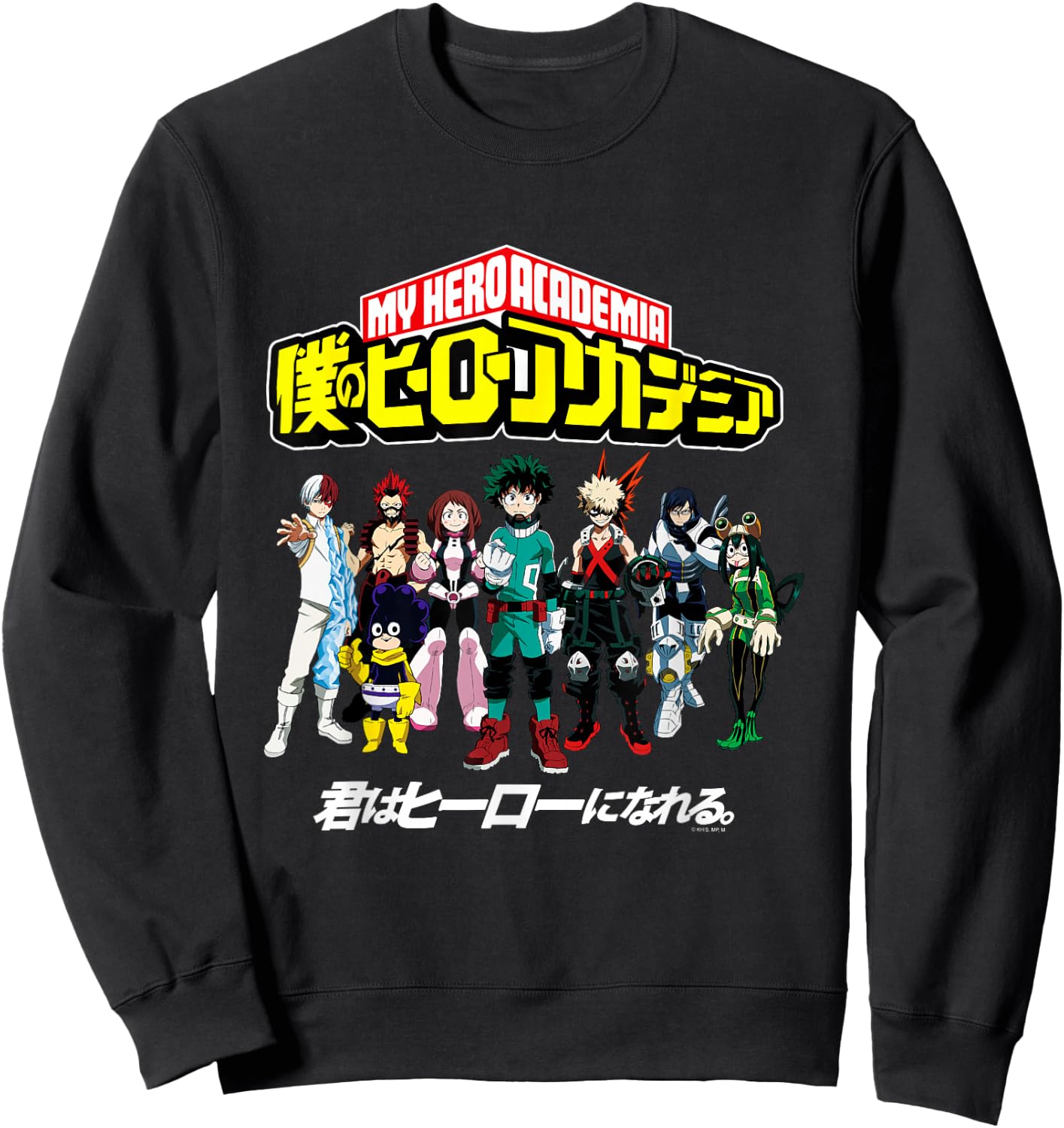 My Hero Academia Class 1A Group Shot Anime Sweatshirt - Sweatshirt | Black