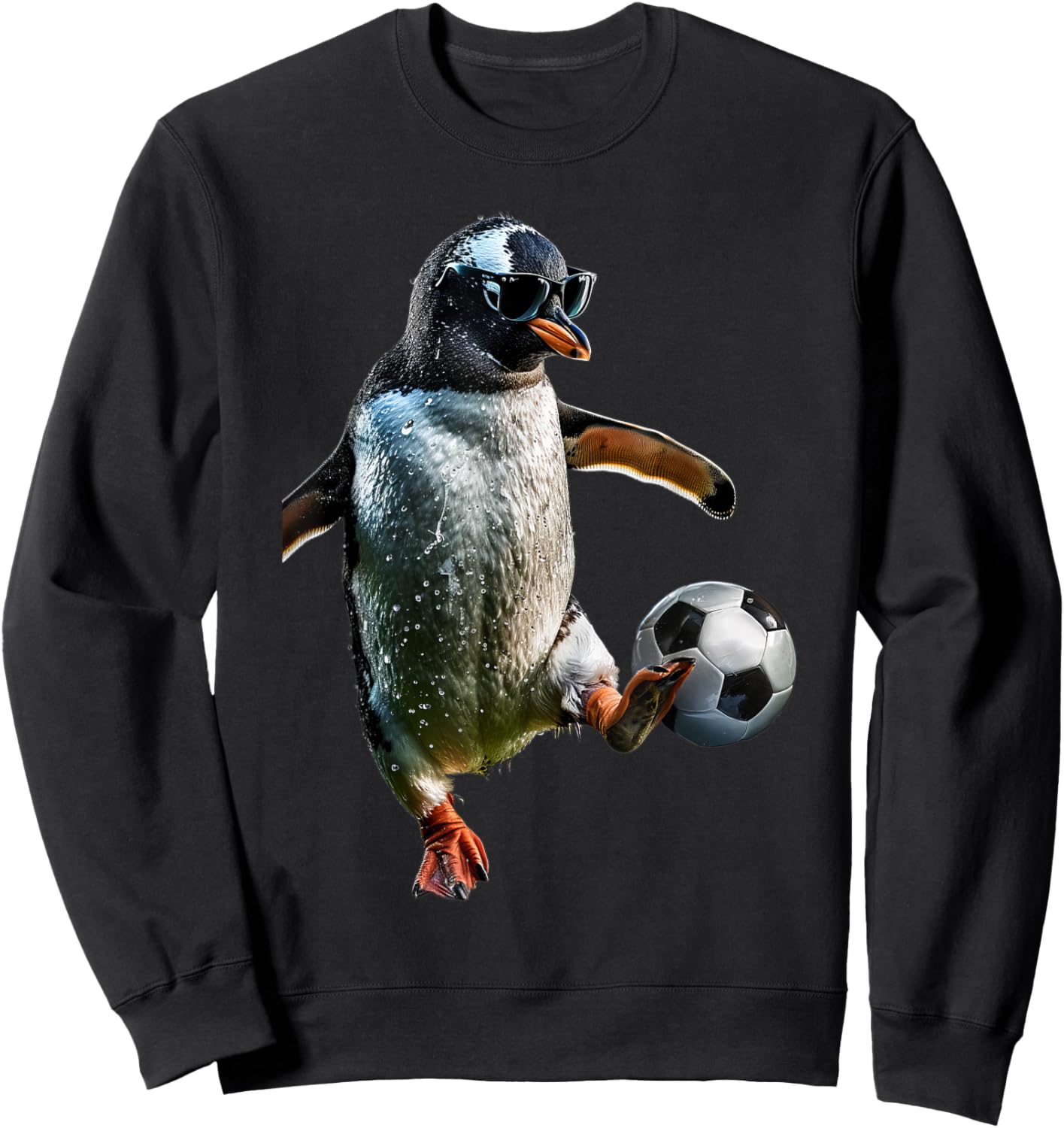 Penguin Soccer Football Sweatshirt - Sweatshirt | Black