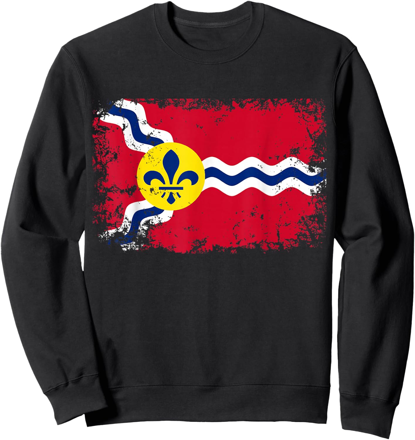 St. Louis STL Flag Sweatshirt - Sweatshirt | Black