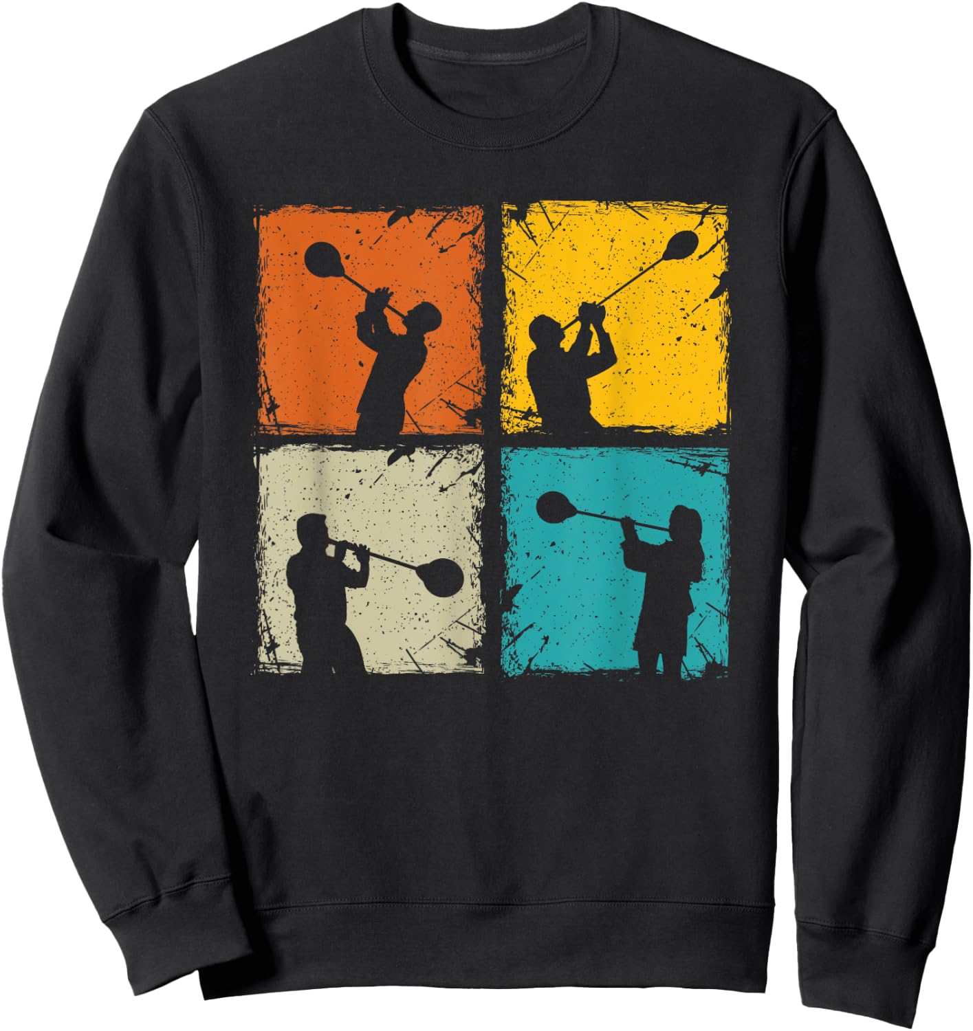 Glass blowing retro squares glassworking - glass blower gift Sweatshirt - Sweatshirt | Black