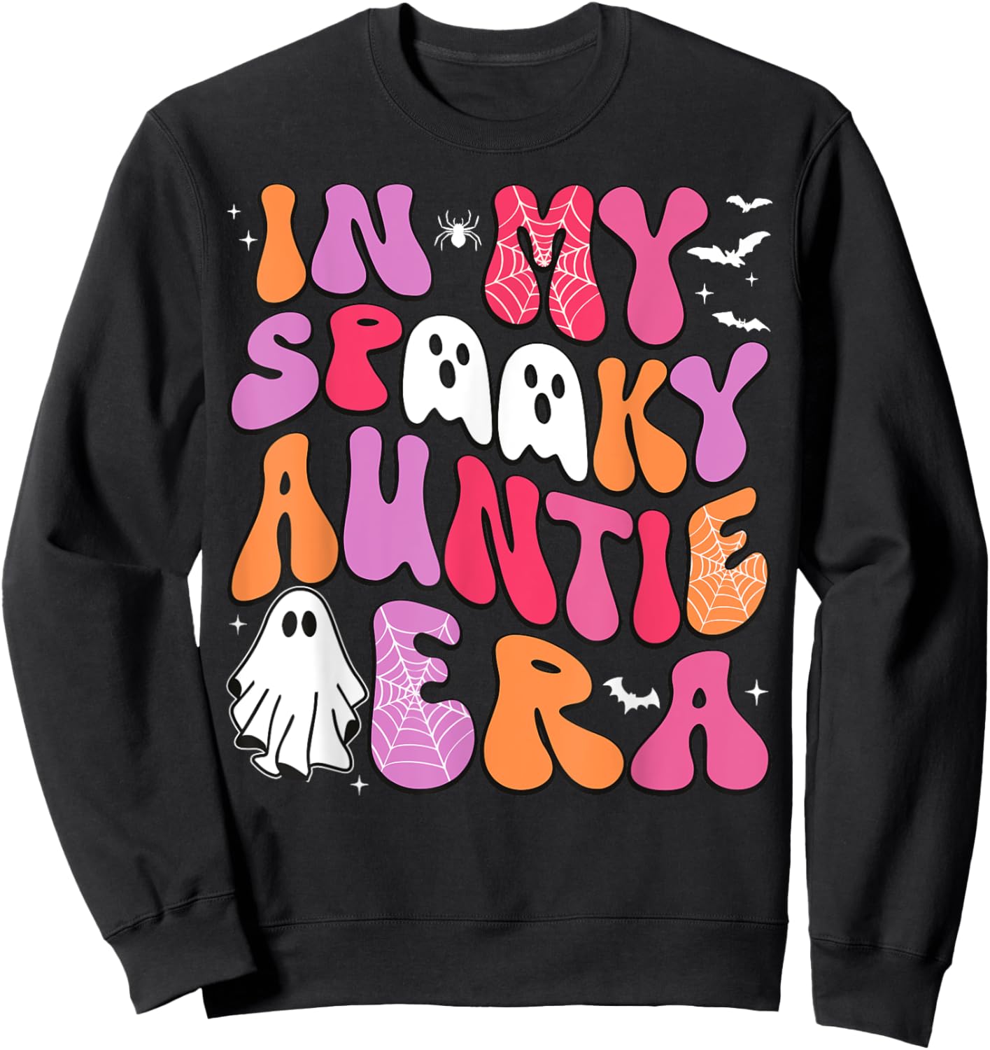In My Spooky Auntie Era Auntie Halloween Funny Spooky Aunt Sweatshirt - Sweatshirt | Black