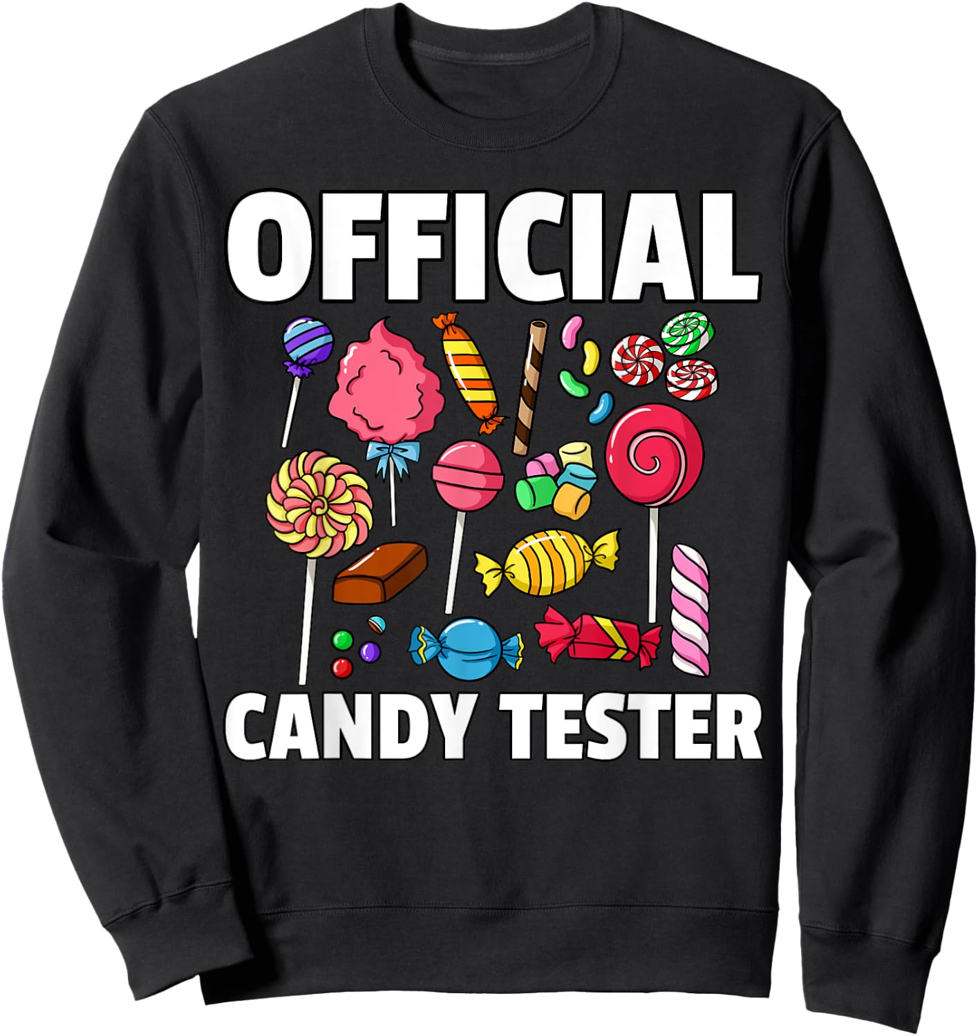 Candy Tester Lollipop Sweets Gift Halloween Kids Sweatshirt - Sweatshirt | Black