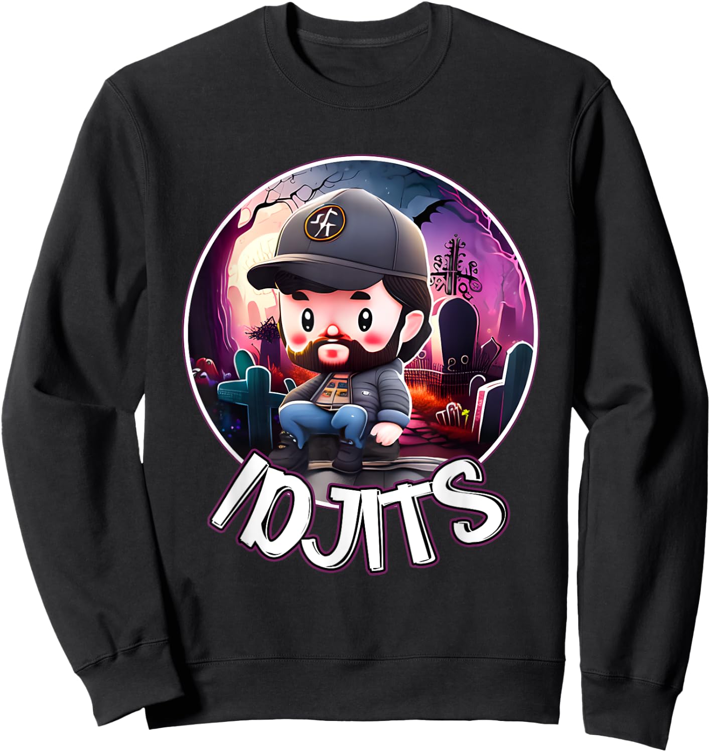 Idjits Cute Funny Bobby SPN Reference Sweatshirt - Sweatshirt | Black