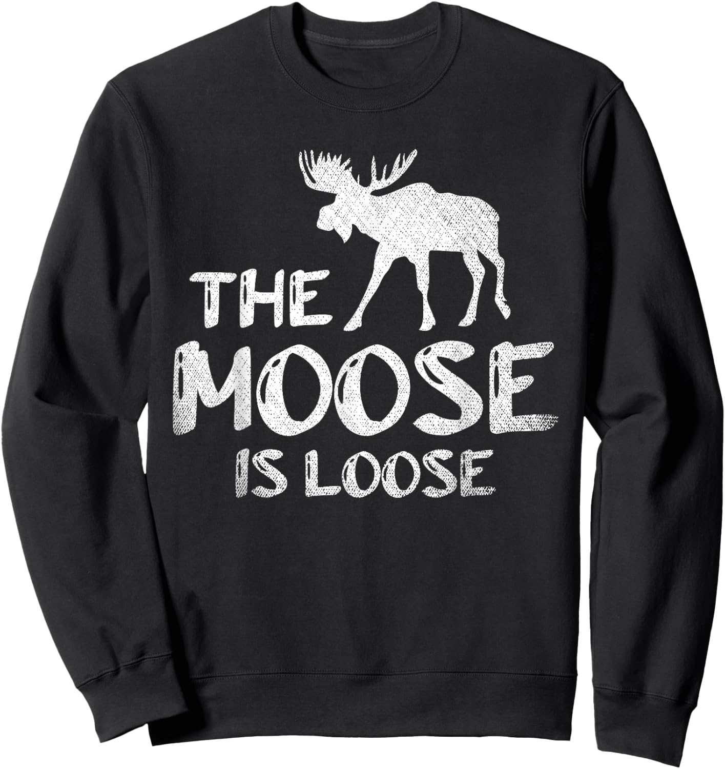 Sweden Wild Animal Scandinavia Forest Animal Funny Moose Sweatshirt - Sweatshirt | Black