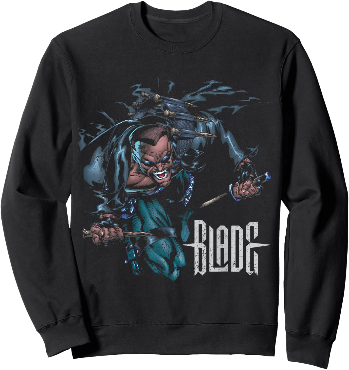Marvel Blade Eric Brooks Comic Book Sweatshirt - Sweatshirt | Black