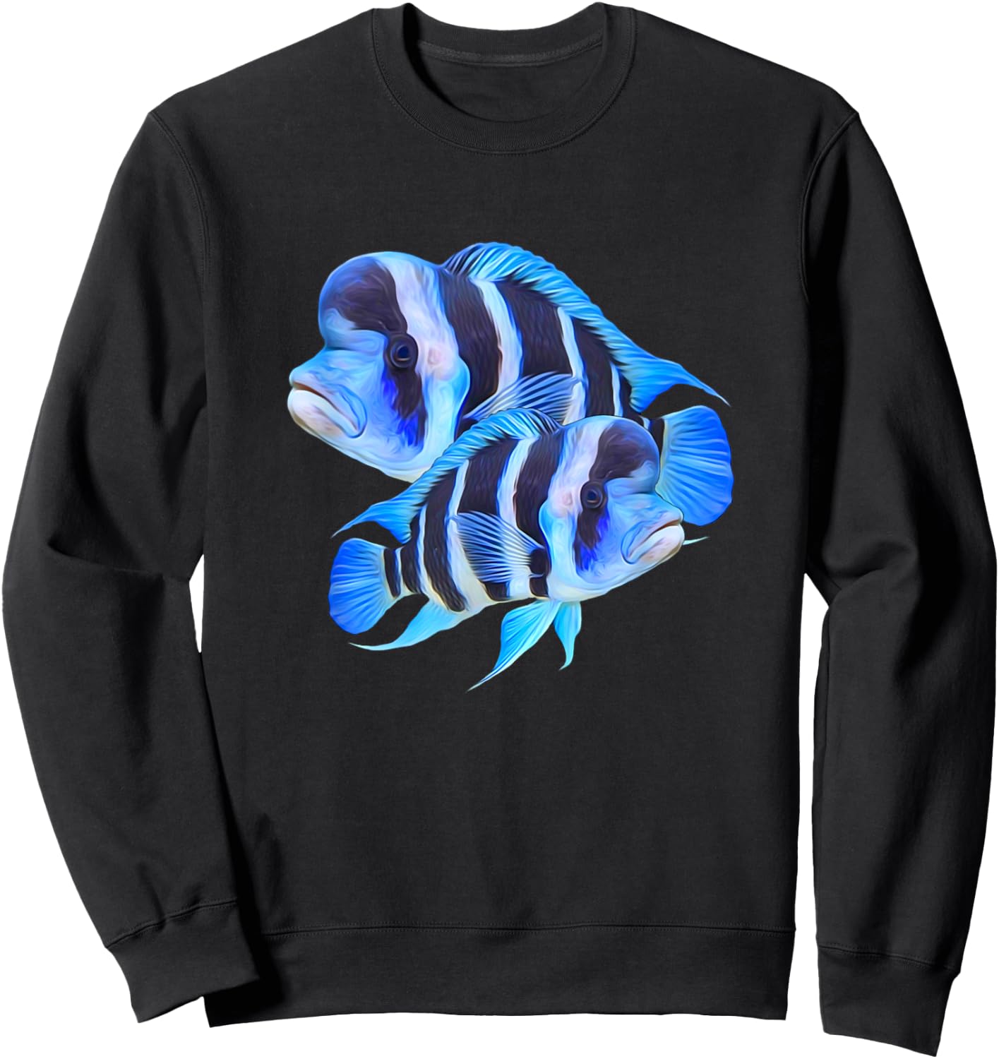 Frontosa Cichlid Fish Aquarium Owners Monster Fish Gift Sweatshirt - Sweatshirt | Black