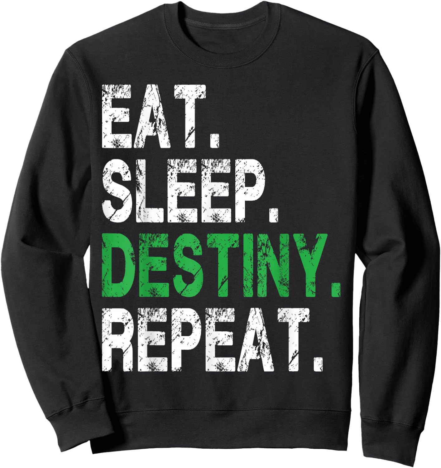 Destiny Eat Sleep Destiny Repeat Short Sleeve Sweatshirt - Sweatshirt | Black