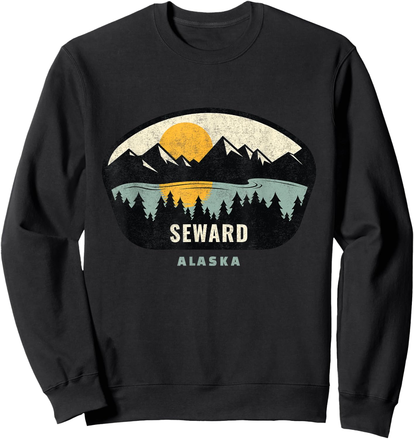 Seward Alaska Design, AK Vacation Souvenir Sweatshirt - Sweatshirt | Black