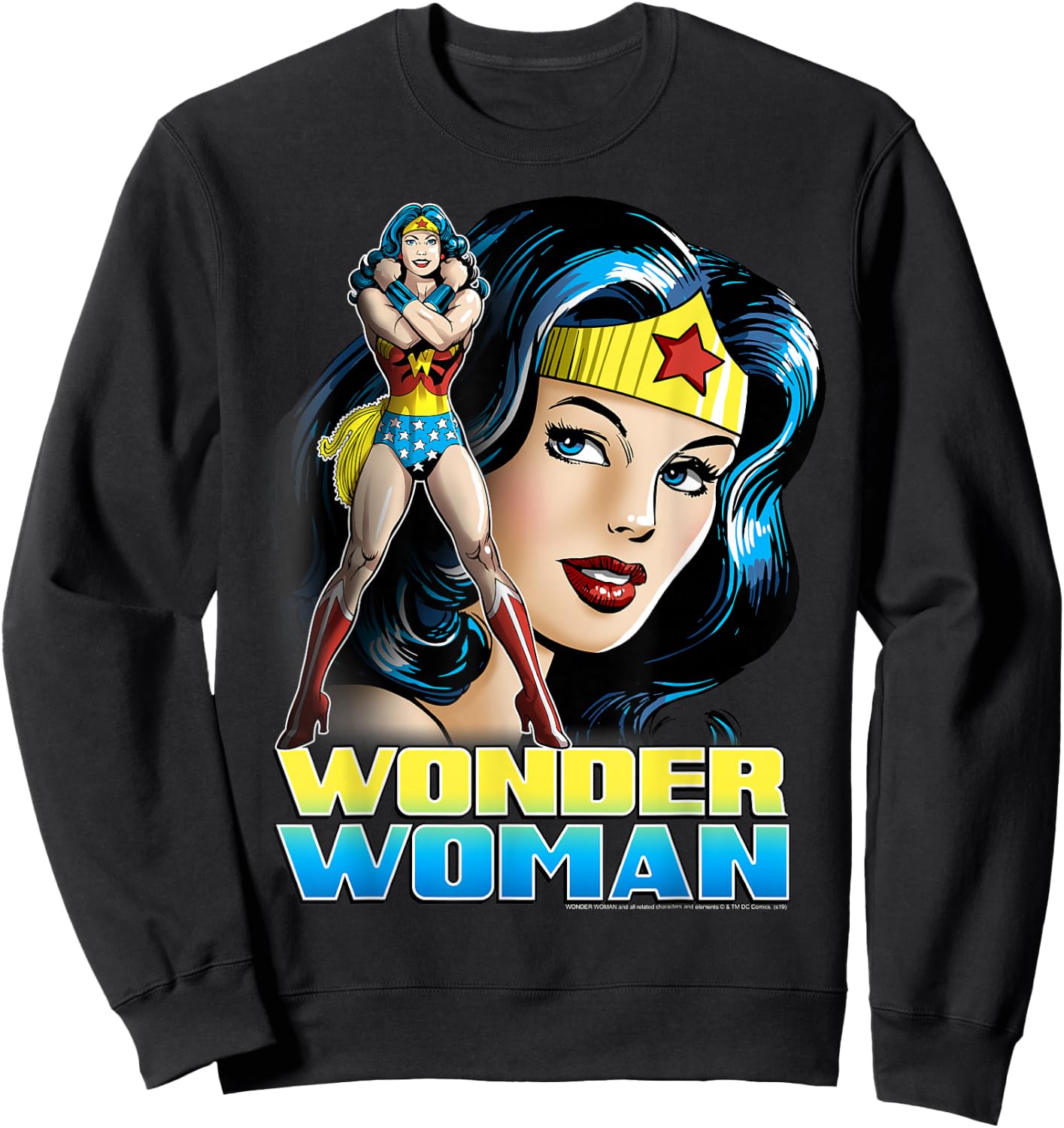 DC Comics Wonder Woman Classic Portrait Sweatshirt - Sweatshirt | Black