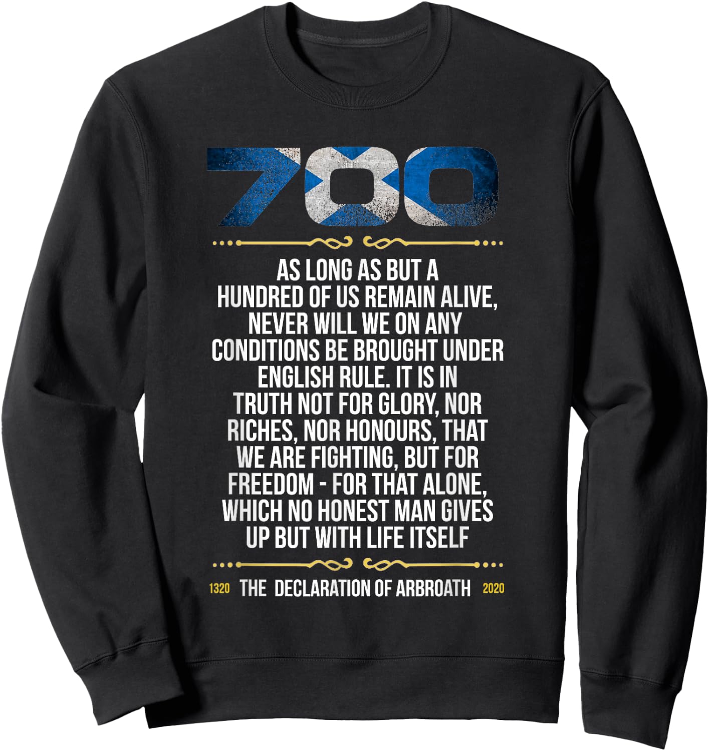 700th Anniversary Signing of the Declaration of Arbroath Sweatshirt - Sweatshirt | Black