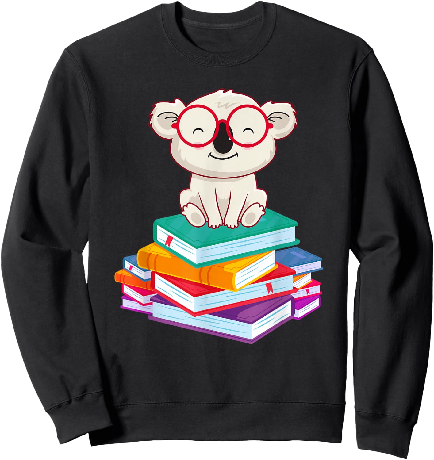 Reading Bookworm Gift Koala Sweatshirt - Sweatshirt | Black
