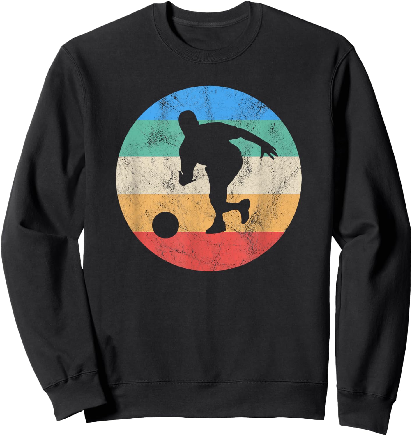 Retro Vintage Distressed Bowling Gift Or Boys Sweatshirt - Sweatshirt | Black