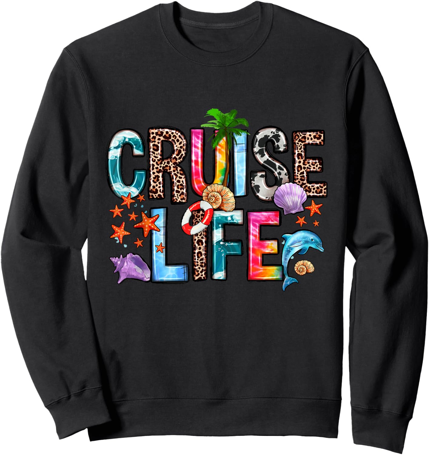 Family Cruise Life Cruise Outfits 2024 Matching Sweatshirt - Sweatshirt | Black